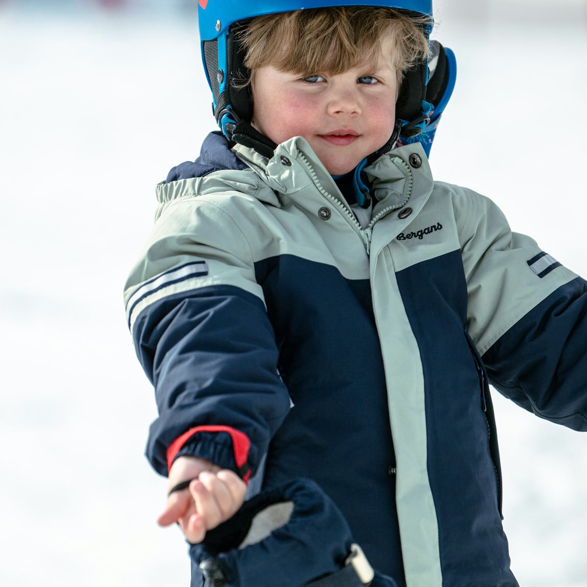 Bergans Lilletind Insulated Shell Jacket Kids Navy Blue / Light Green Mud