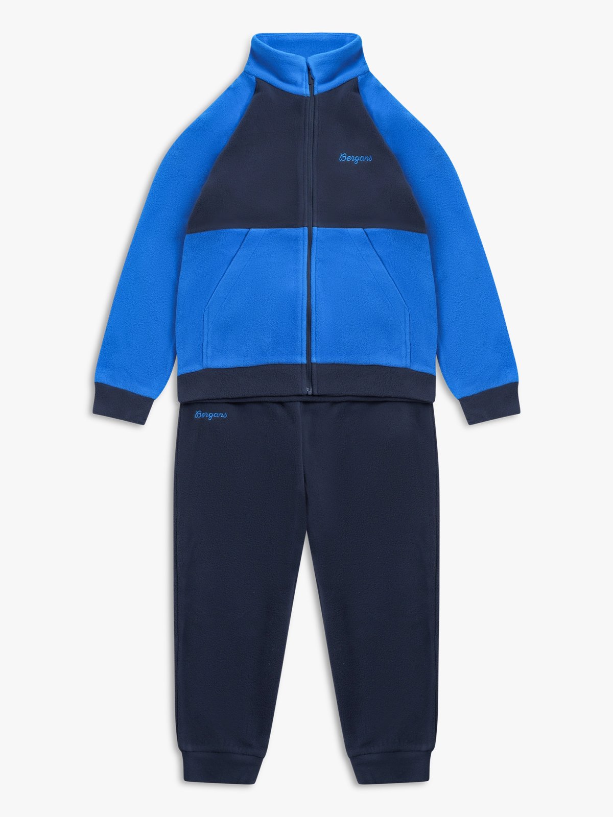 Bergans Lilletind Fleece Set Kids Olympic Blue / Navy Blue