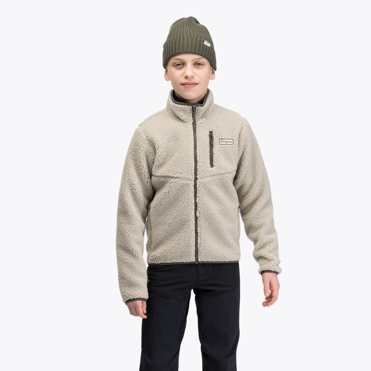 Bergans Lunnan Pile Fleece Jacket Junior Coastal Sand