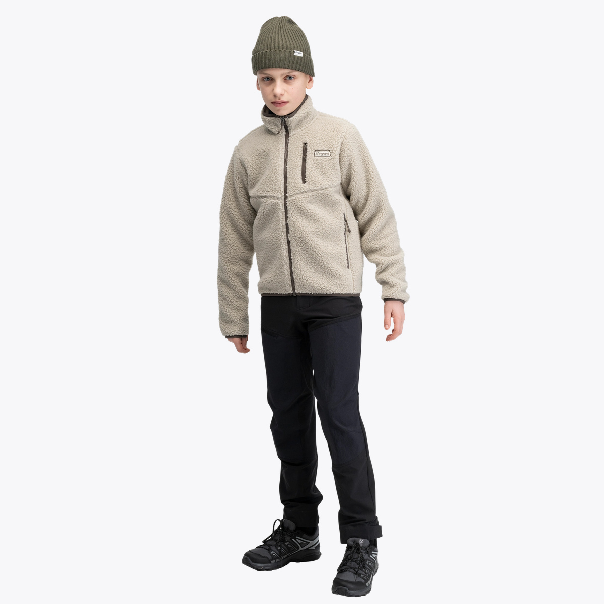 Bergans Lunnan Pile Fleece Jacket Junior Coastal Sand
