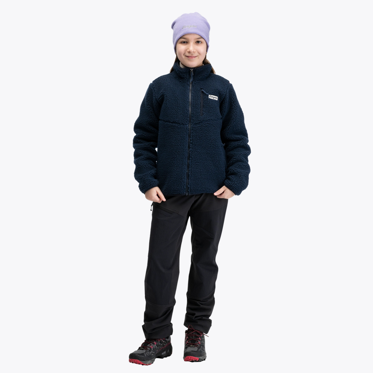 Bergans Lunnan Pile Fleece Jacket Junior Navy Blue