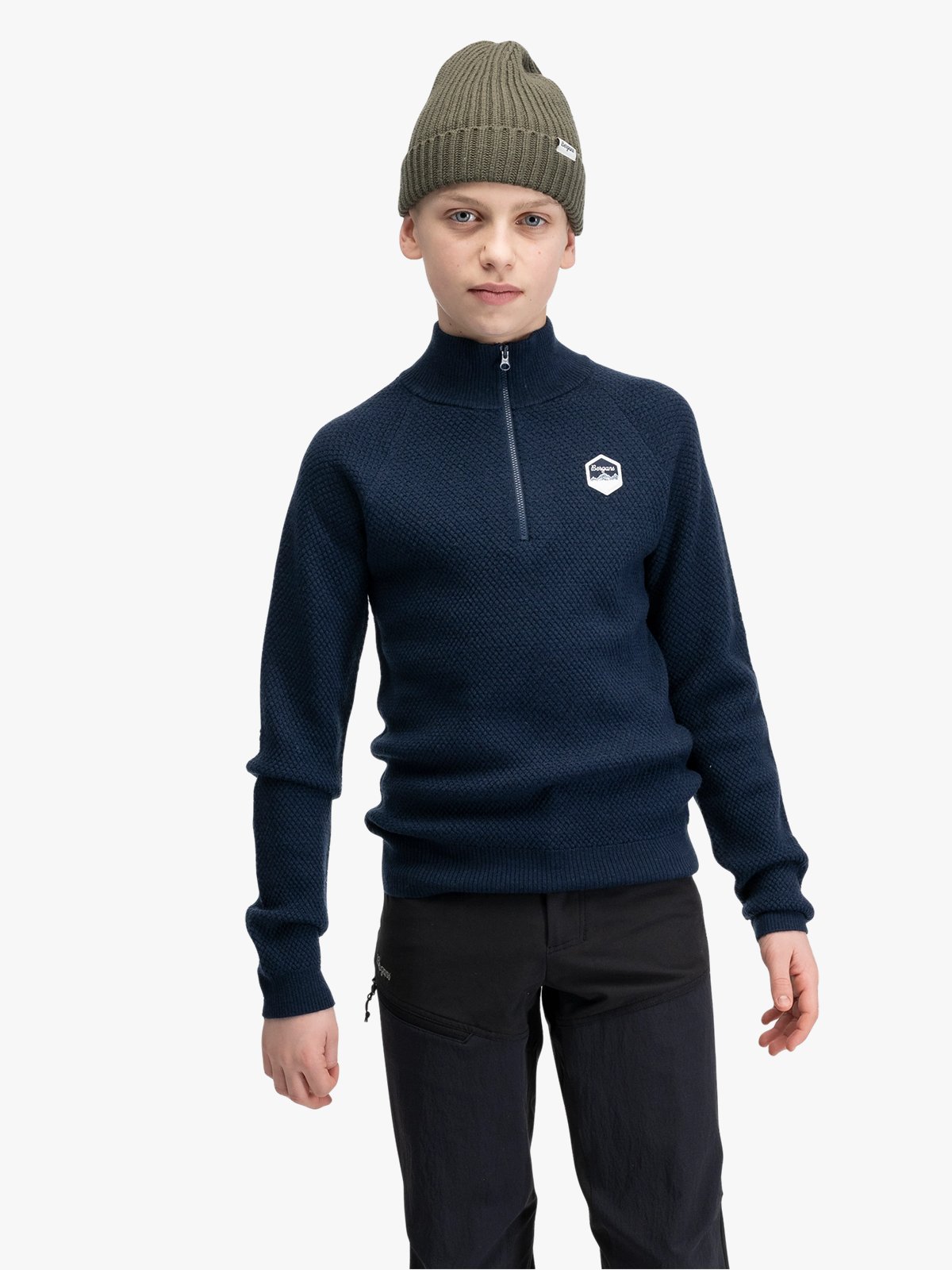 Bergans Fana Wool Sweater Junior Navy Blue