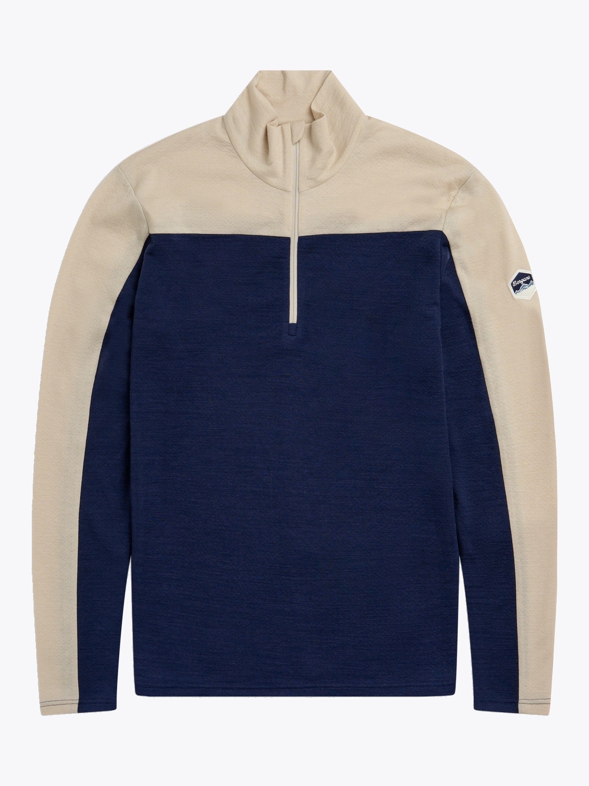 Bergans Inner:Dual Merino Half Zip Men Navy Blue / Bone White