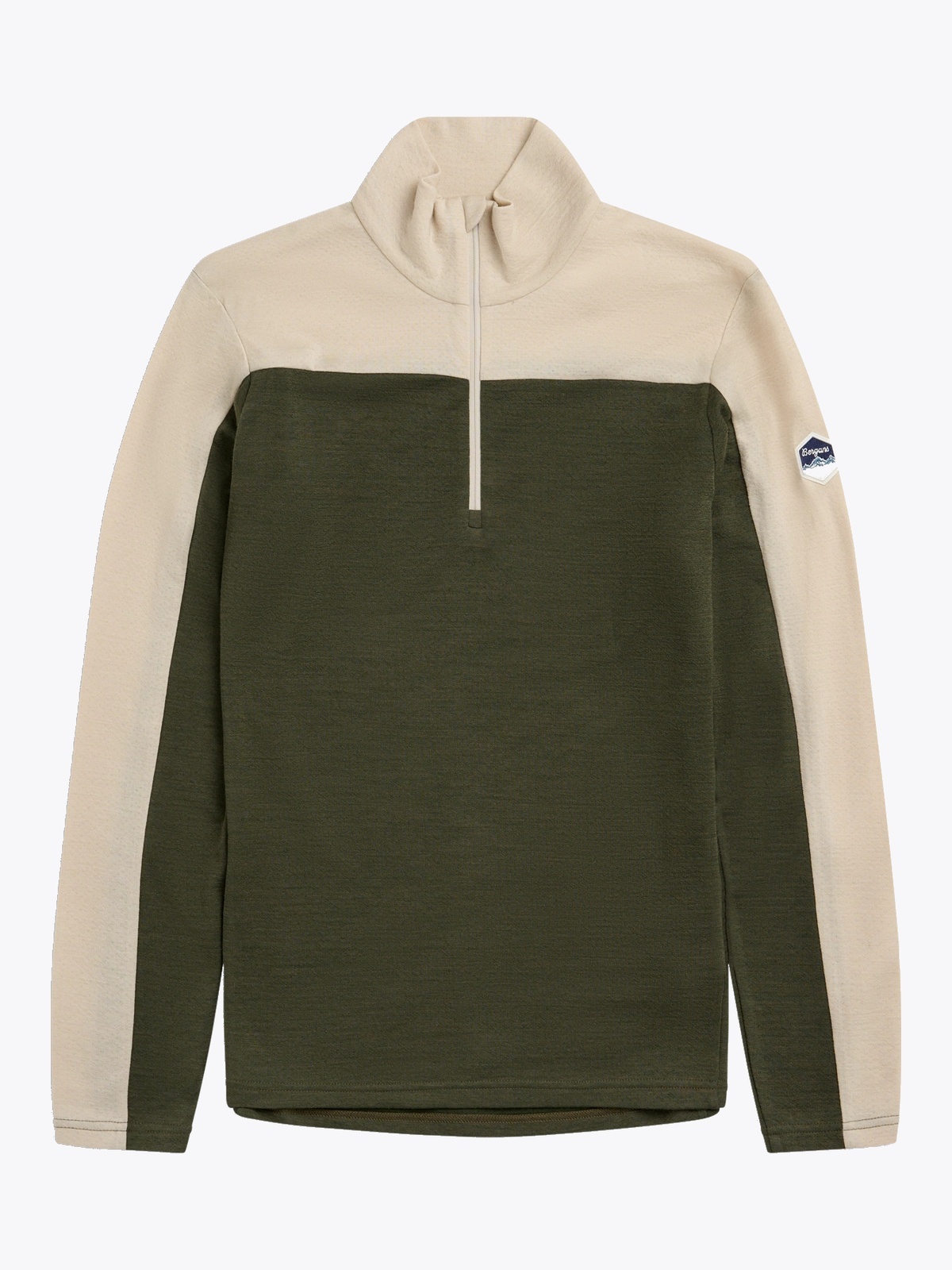 Bergans Inner:Dual Merino Half Zip Men Pine Forest / Bone White