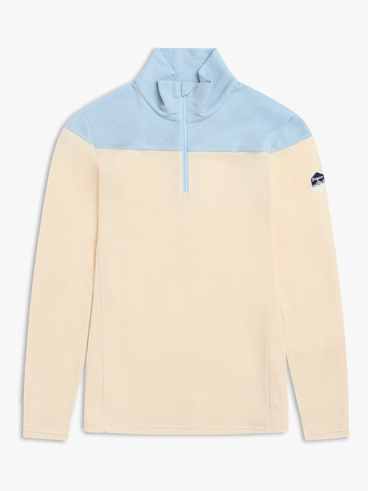 Bergans Inner:Dual Merino Half Zip Women Creme / Light Dusty Blue