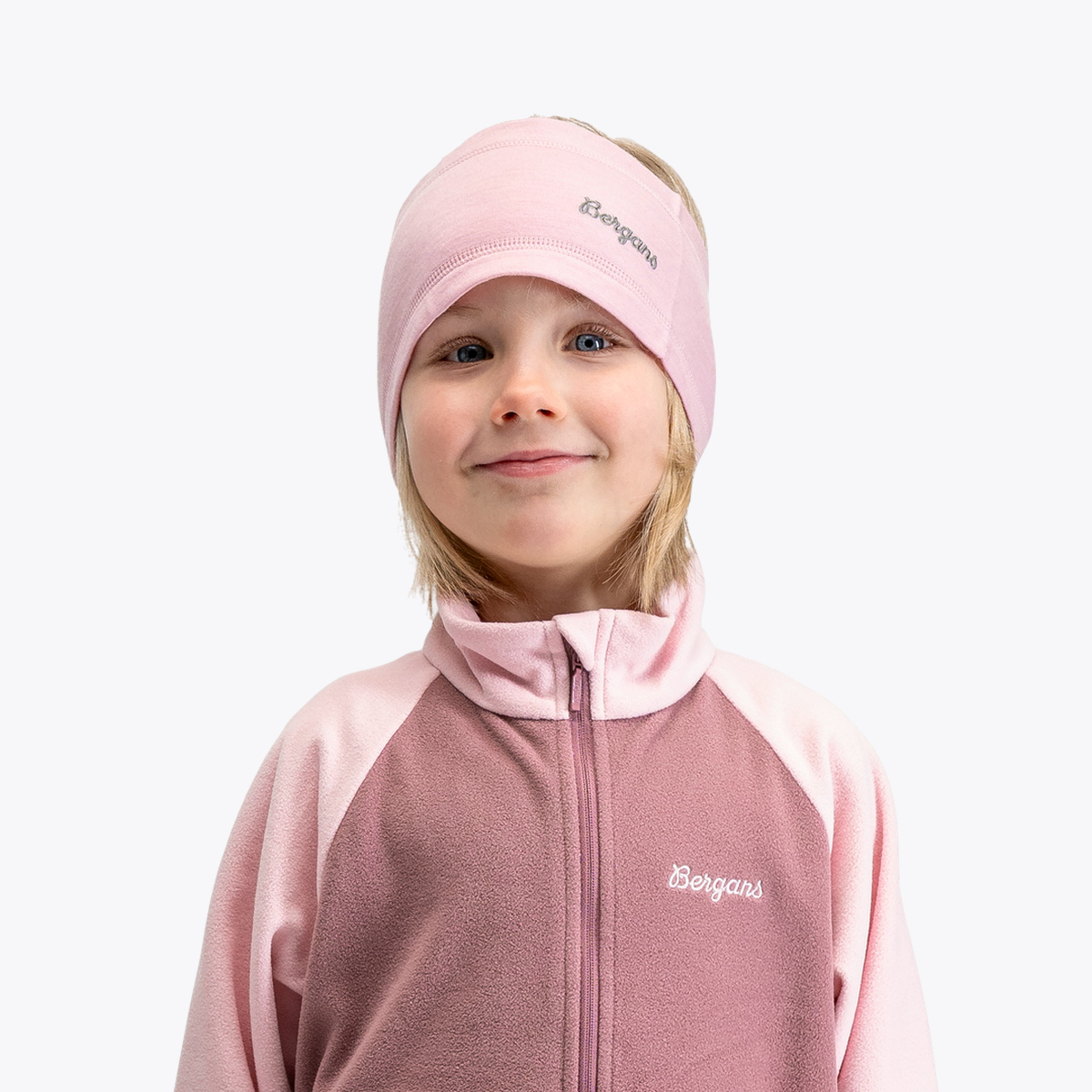 Bergans Wool Junior Headband Faded Pink