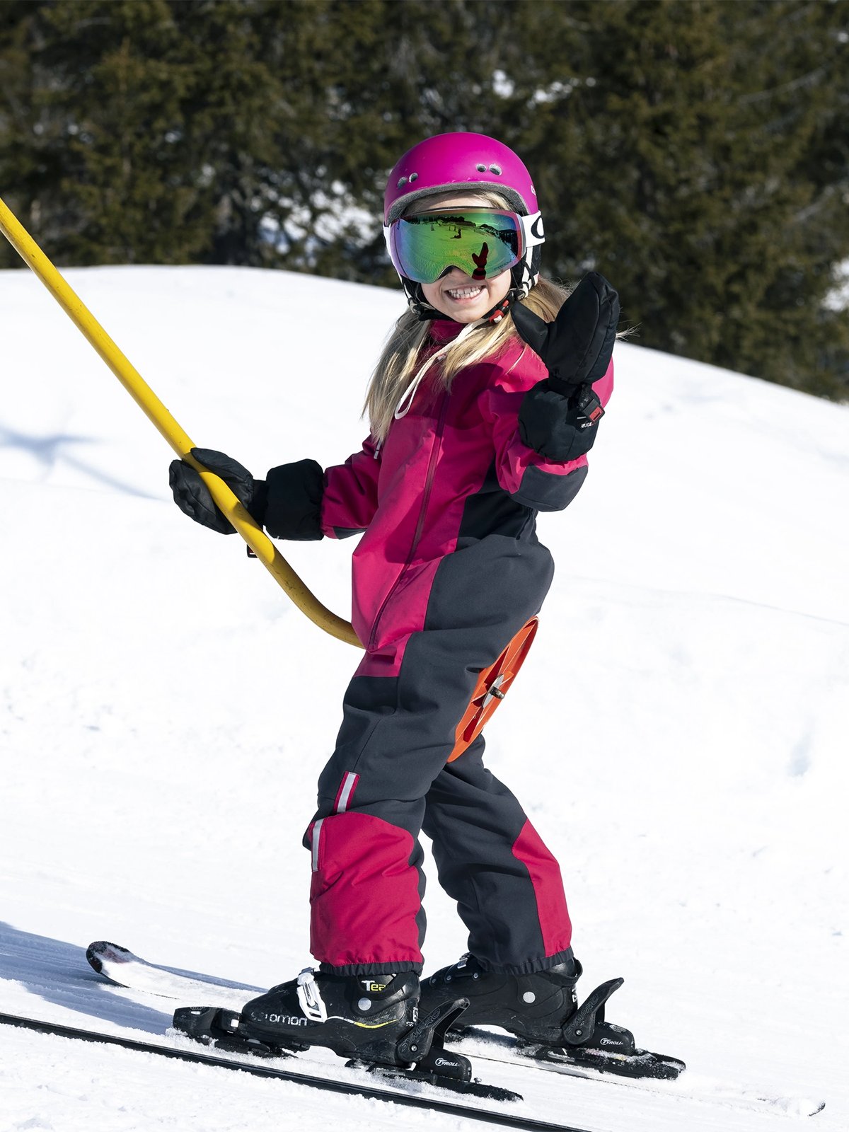 Bergans Lilletind Insulated Kids Coverall Raspberry Pink / Raspberry Red