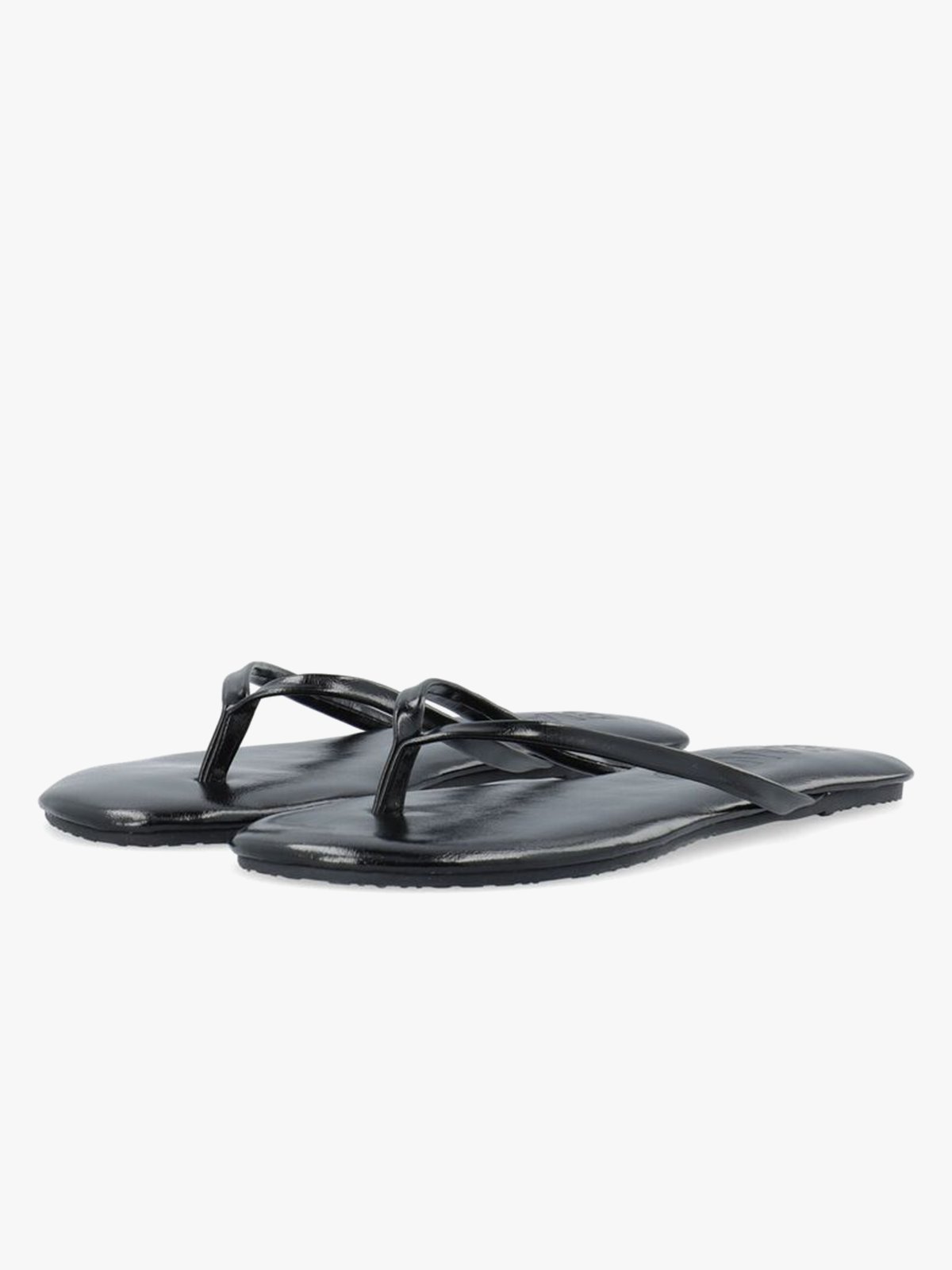 Bianco Mexico Flip Flop Faux Leather Black