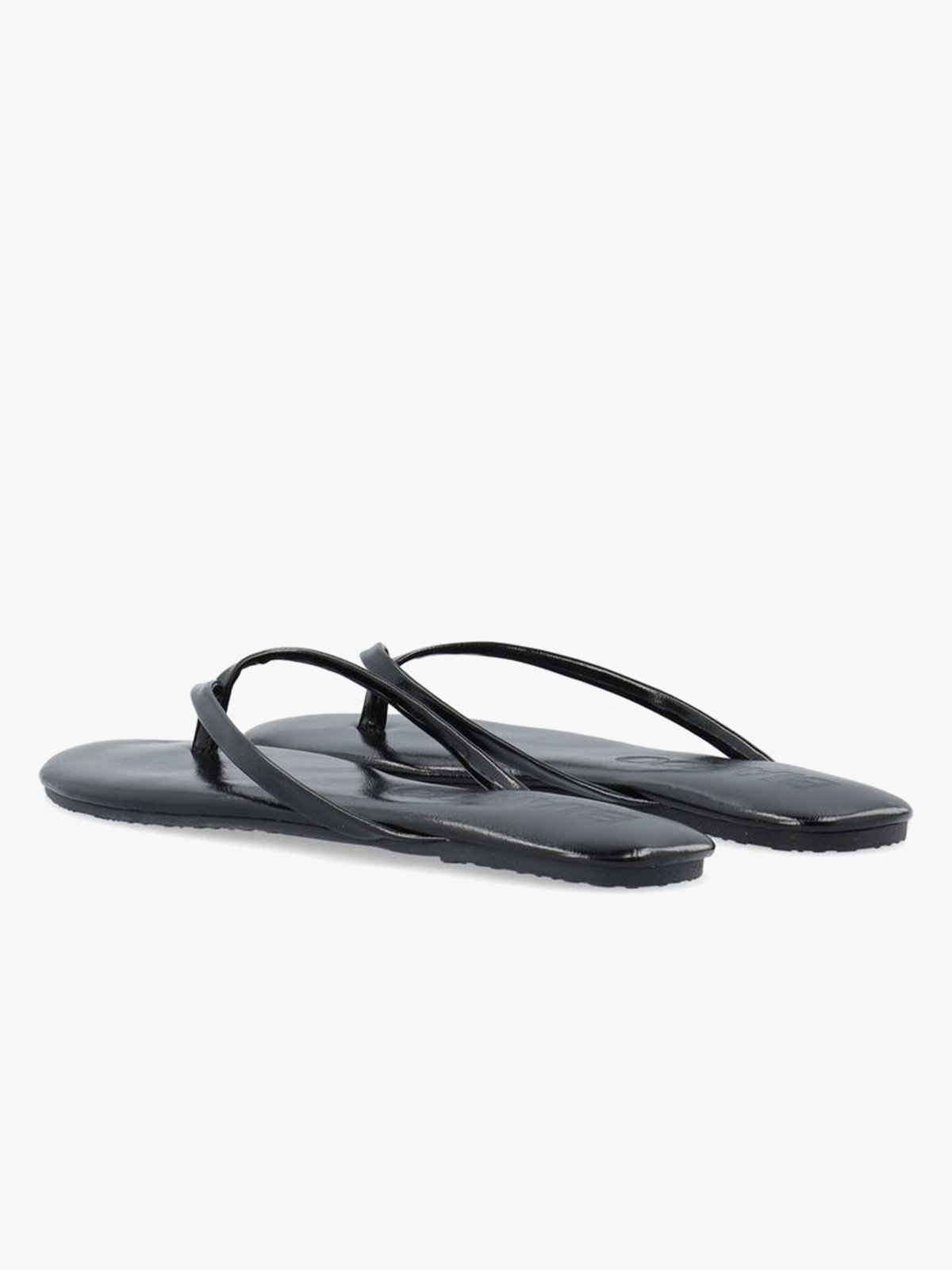 Bianco Mexico Flip Flop Faux Leather Black