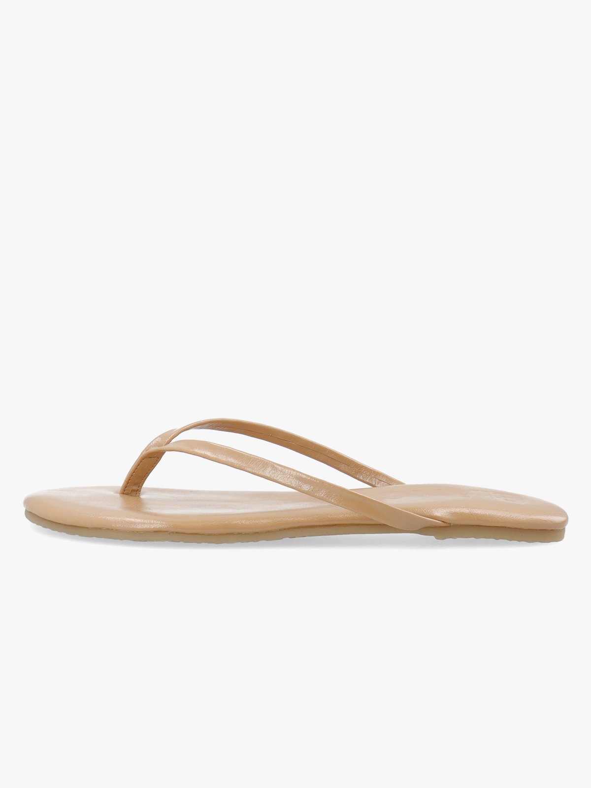 Bianco Mexico Flip Flop Faux Leather Nude