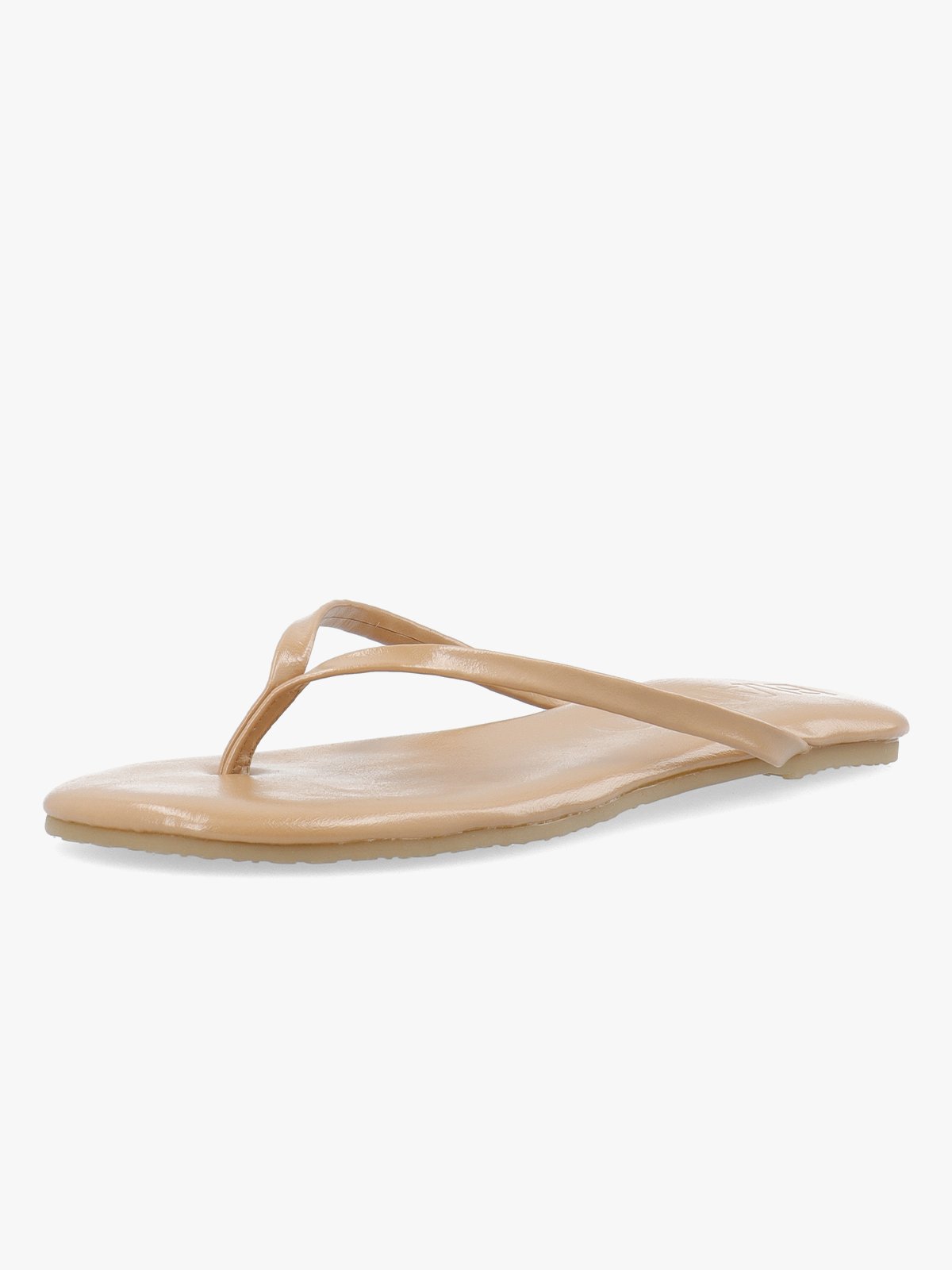 Bianco Mexico Flip Flop Faux Leather Nude