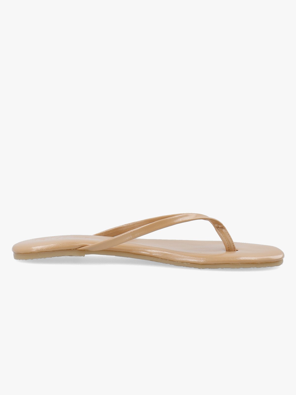 Bianco Mexico Flip Flop Faux Leather Nude