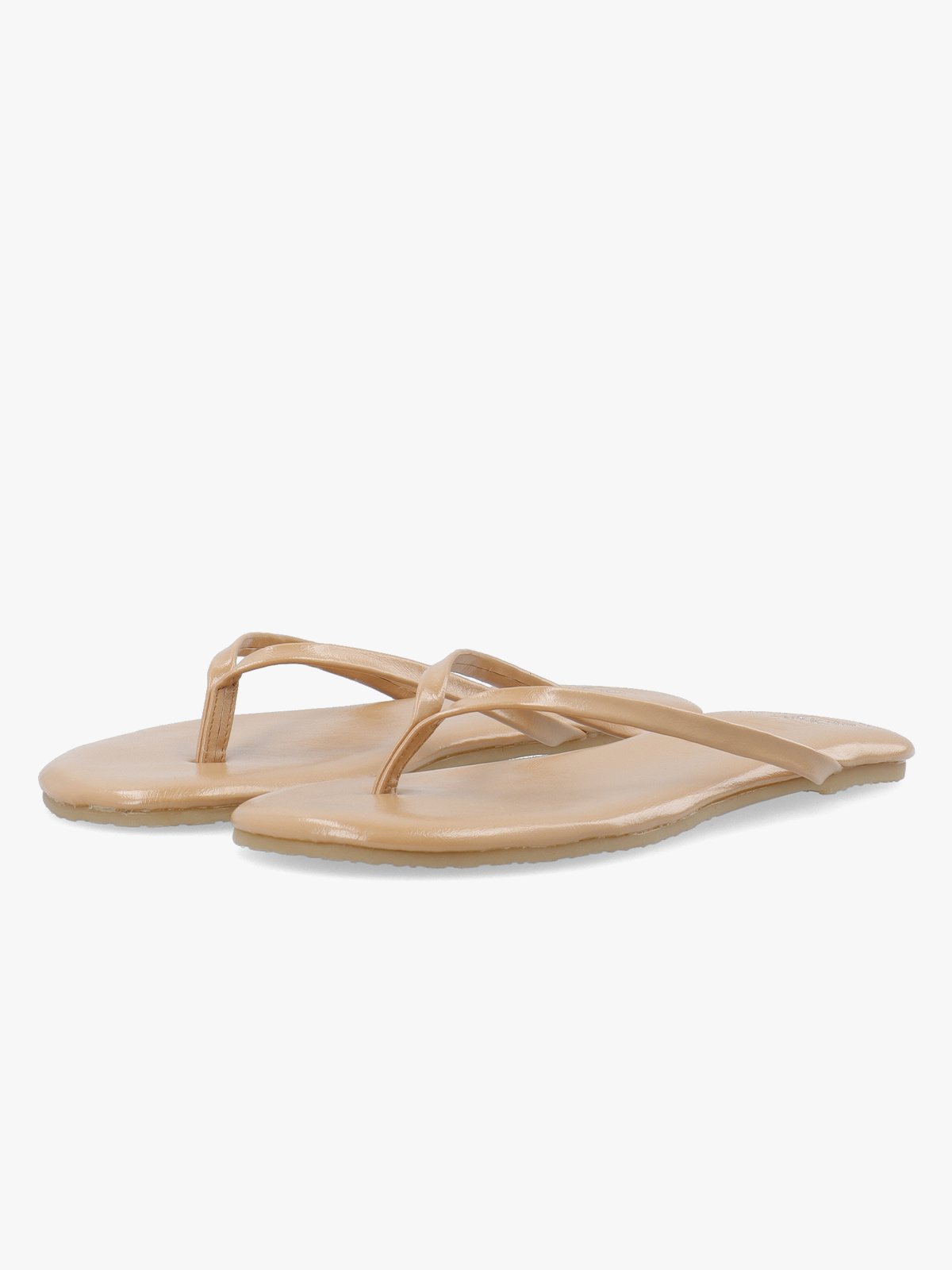Bianco Mexico Flip Flop Faux Leather Nude