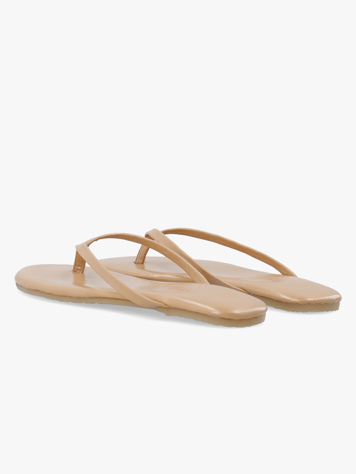 Bianco Mexico Flip Flop Faux Leather Nude