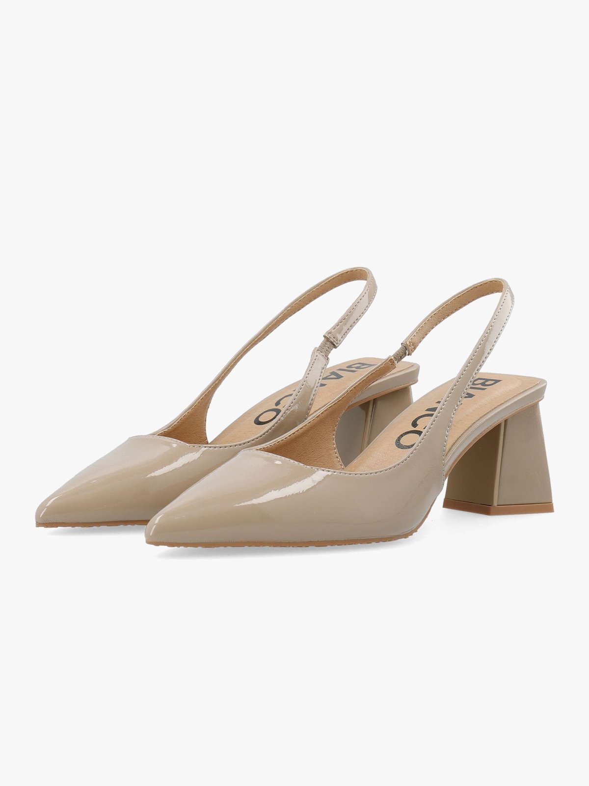 Bianco Maralyn Slingback Patent Nougat