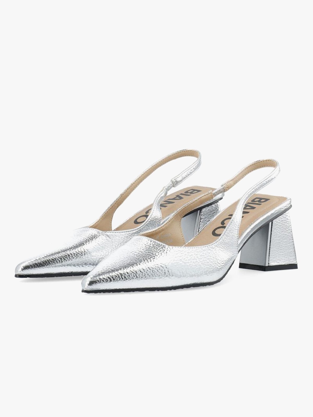 Bianco Maralyn Slingback Metallic Silver