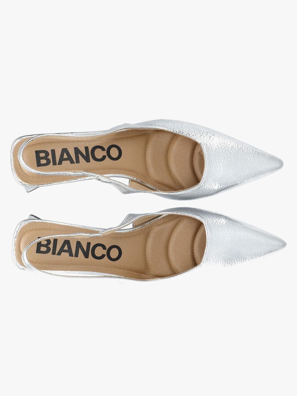 Bianco Maralyn Slingback Metallic Silver