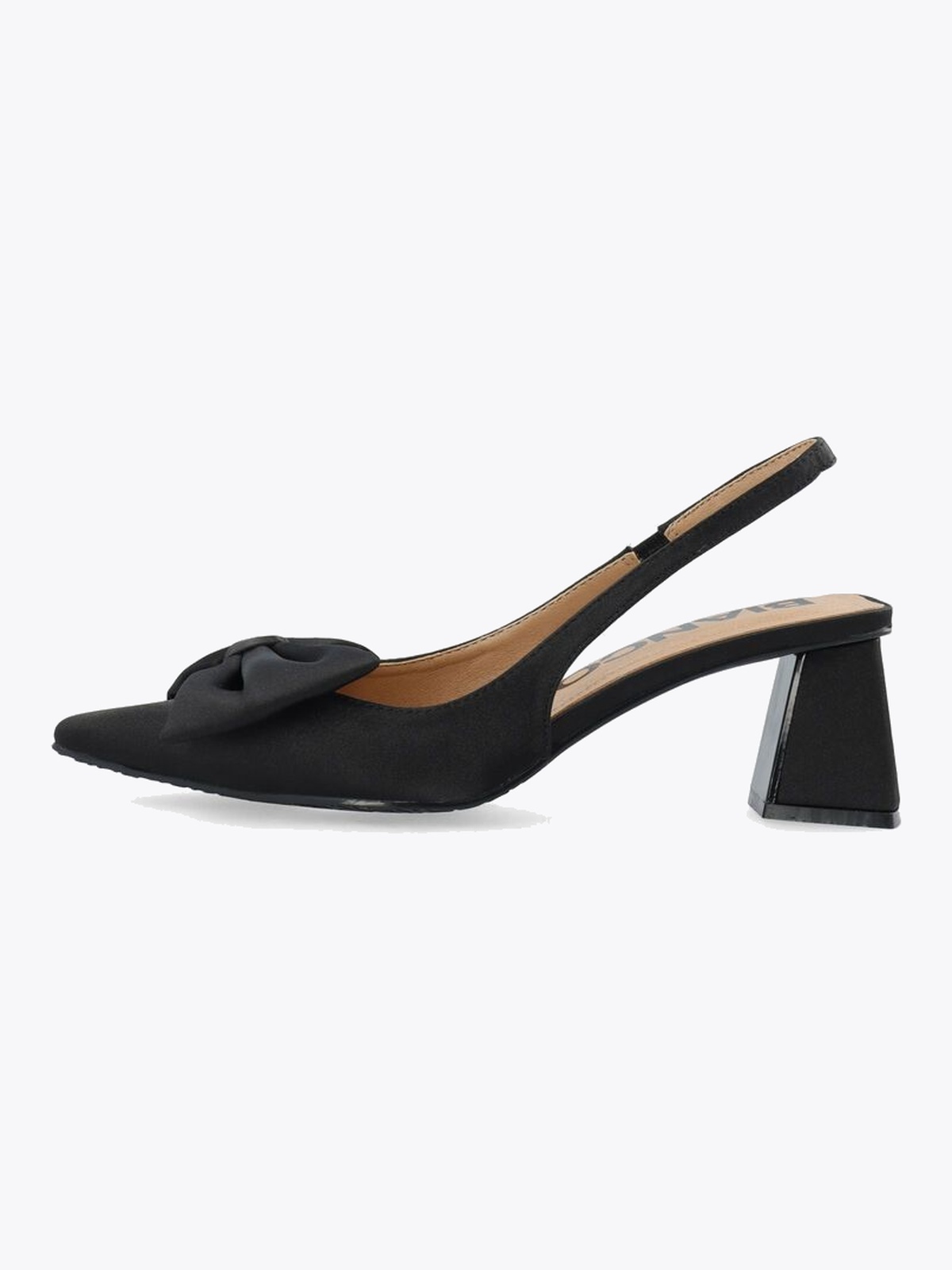 Bianco Maralyn Slingback Bow Satin Sort