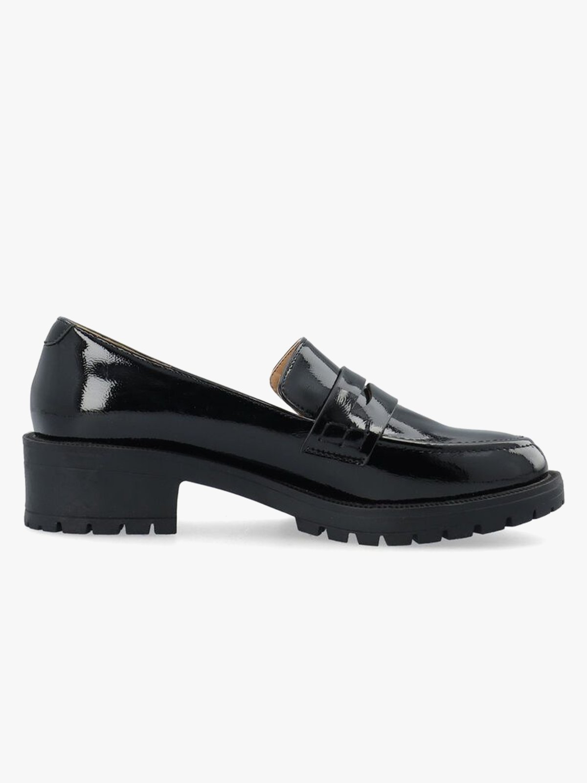 Bianco Pearl Simple Penny Loafer Patent Aquarius Black