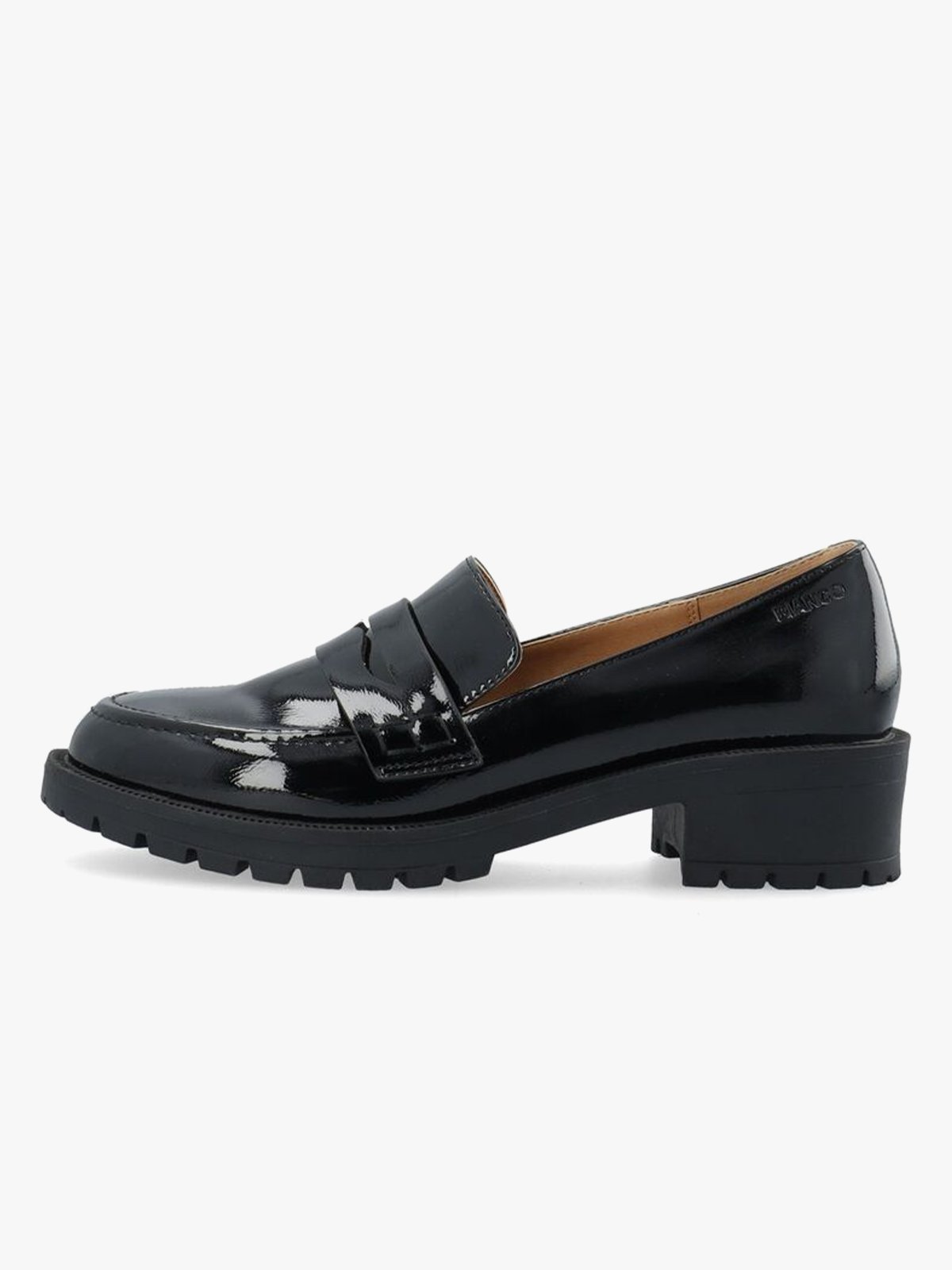 Bianco Pearl Simple Penny Loafer Patent Aquarius Black