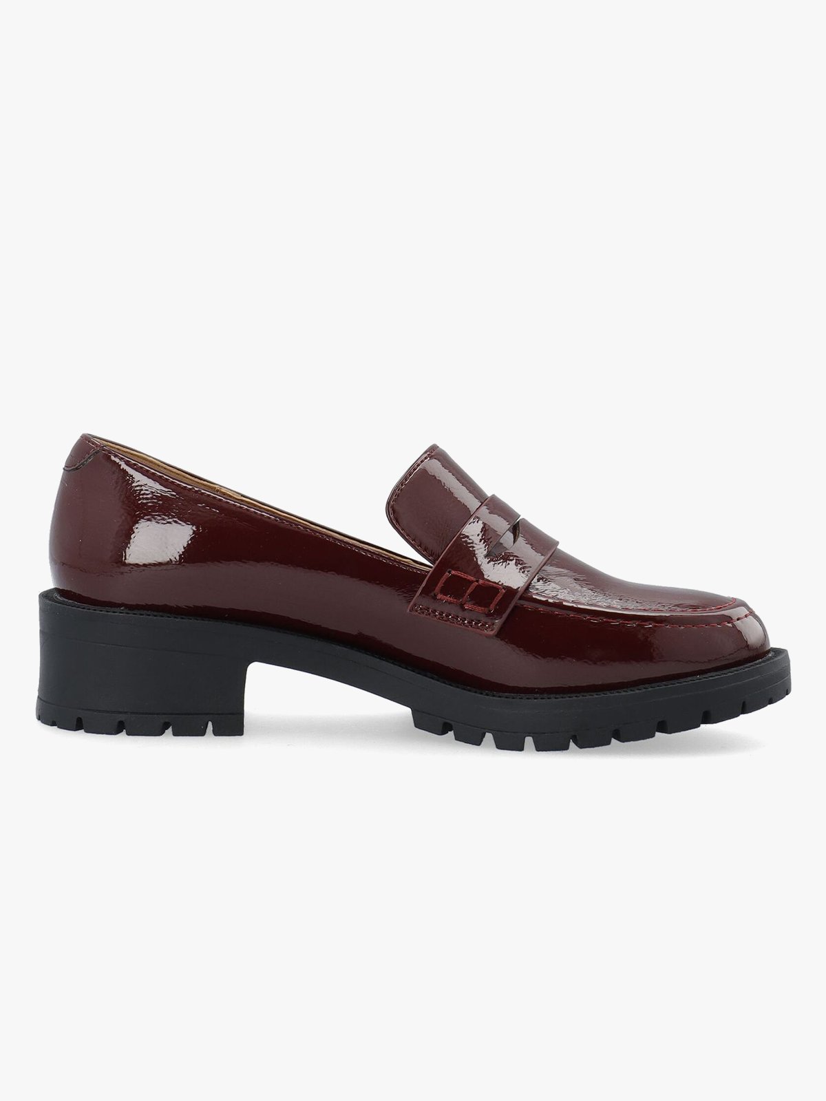 Bianco Pearl Simple Penny Loafer Patent Aquarius Burgundy