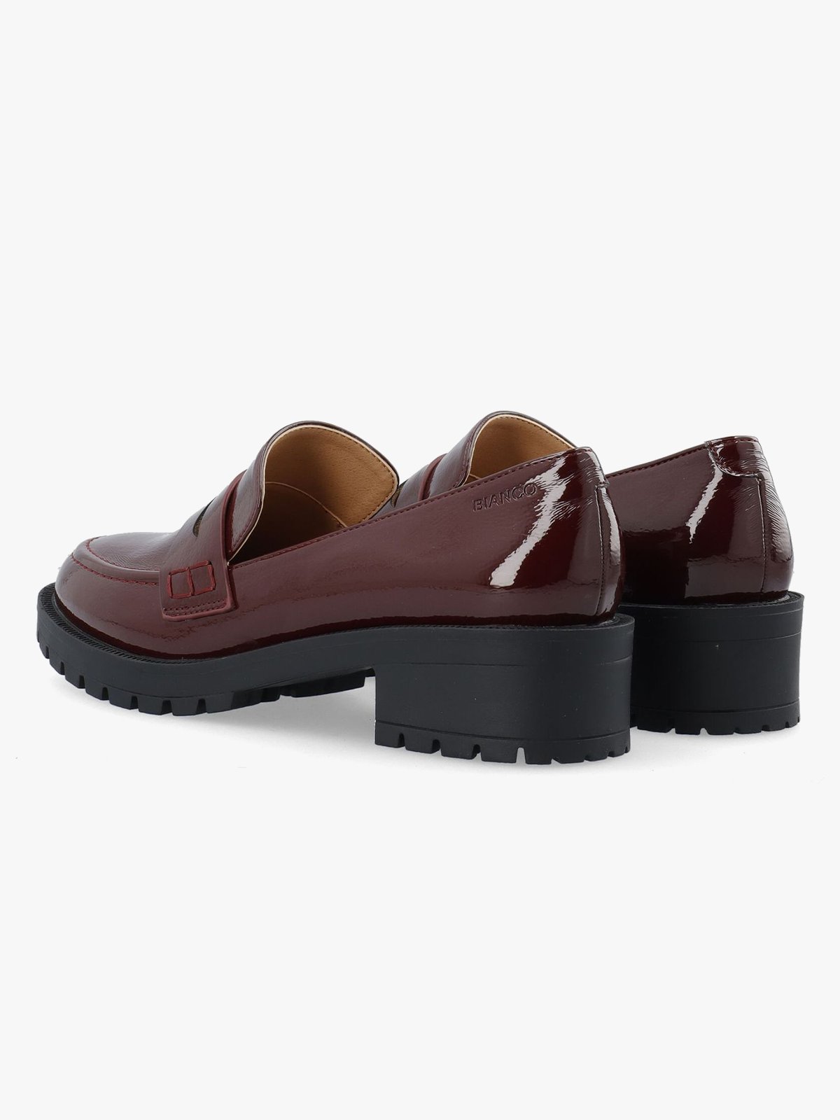 Bianco Pearl Simple Penny Loafer Patent Aquarius Burgundy