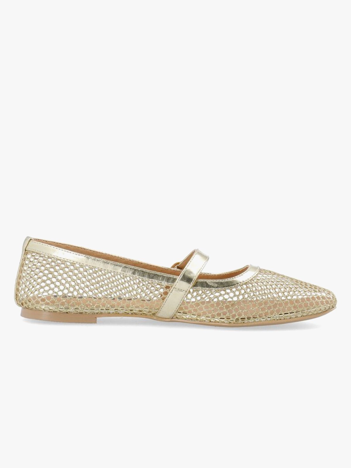 Bianco Lilja Mary Jane Mesh Gold