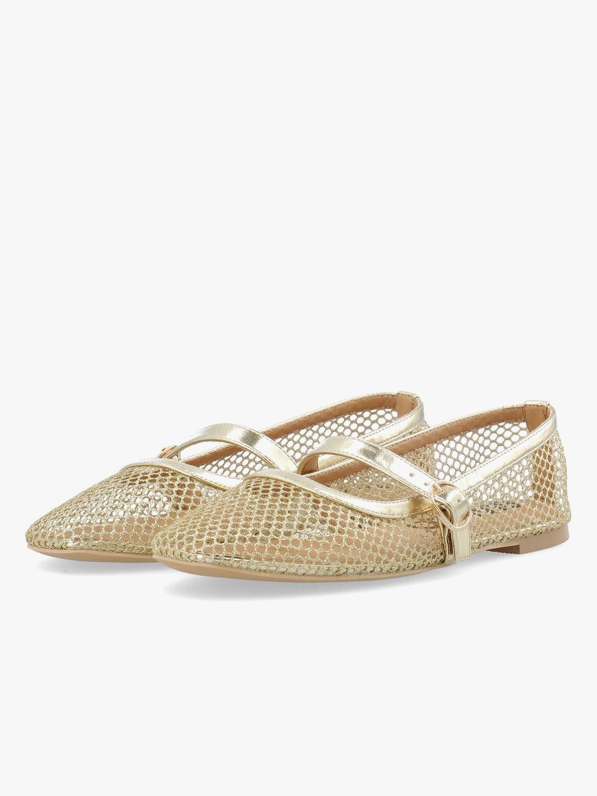 Bianco Lilja Mary Jane Mesh Gold