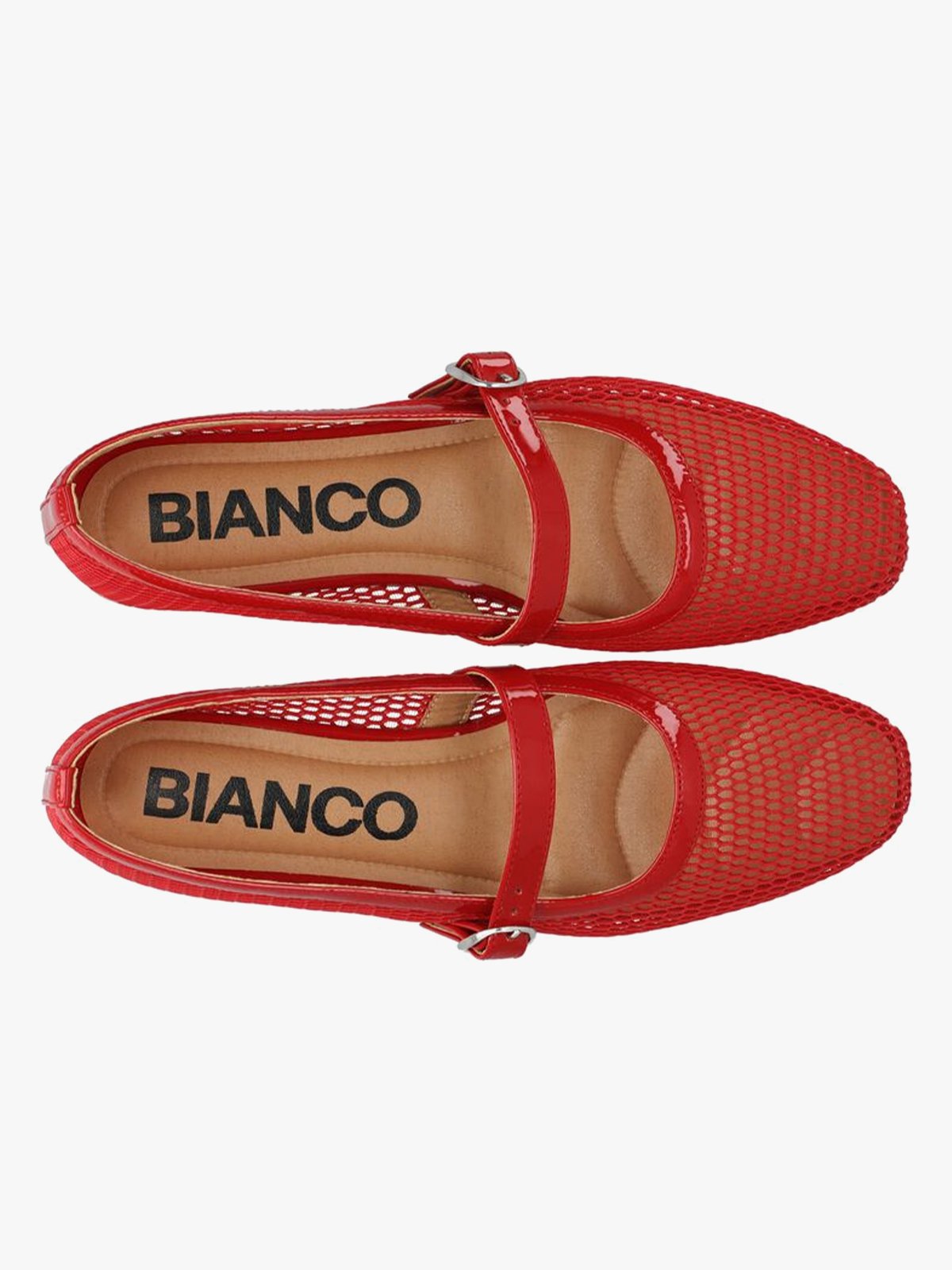 Bianco Lilja Mary Jane Mesh Red