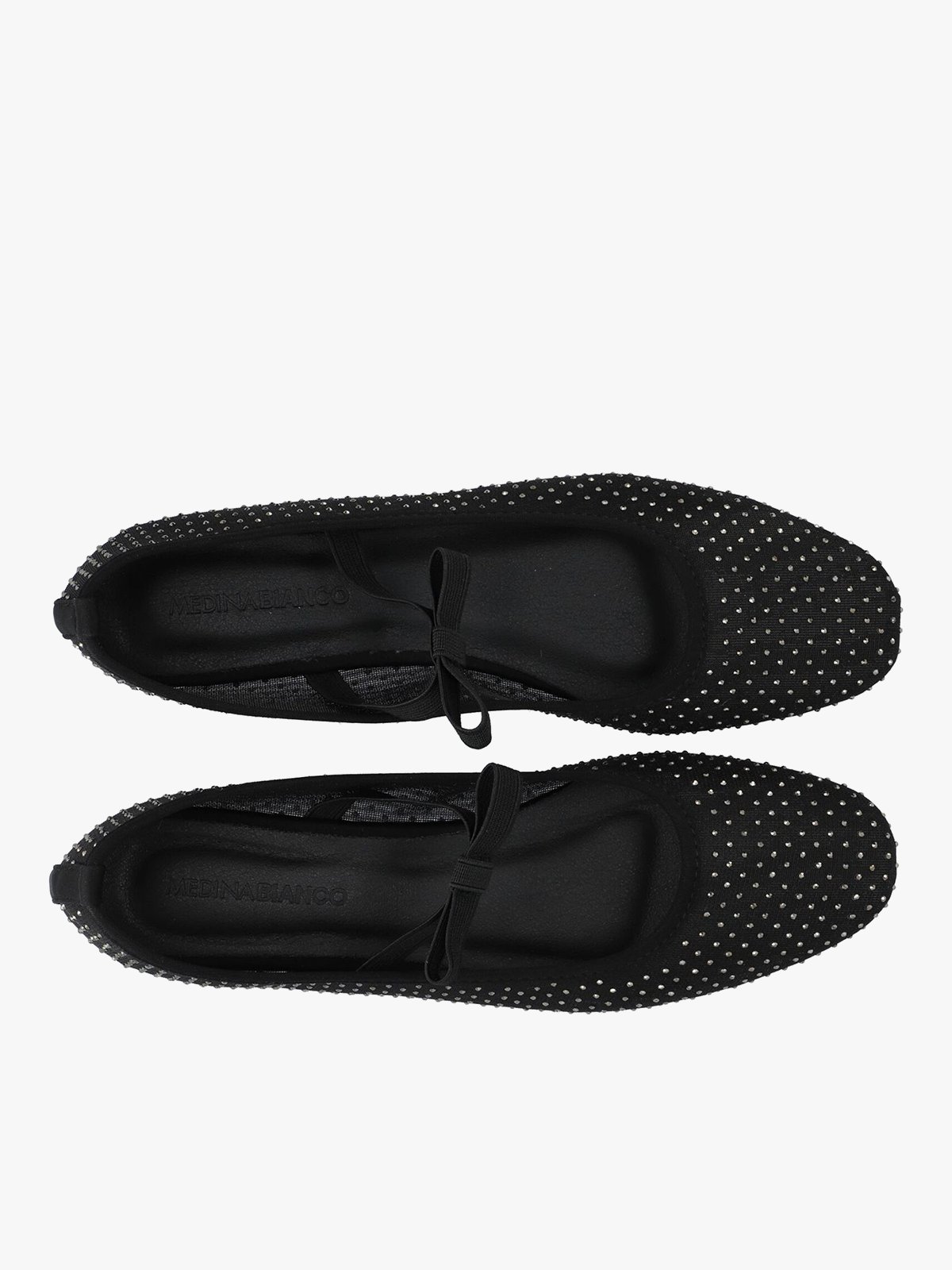 Bianco Fall Rhinestone Bow Ballerina Black