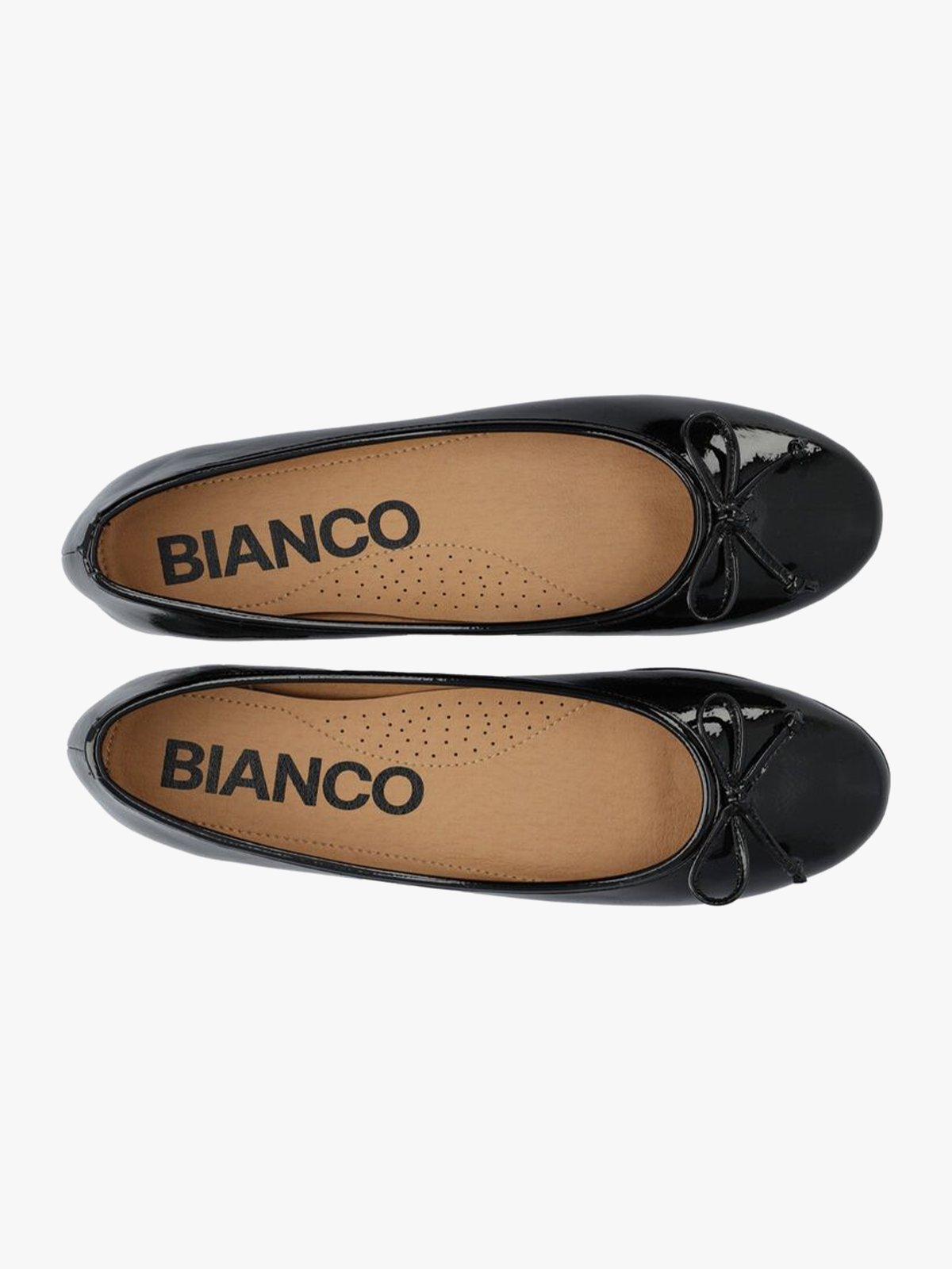 Bianco Celine Ballerina Faux Leather Black