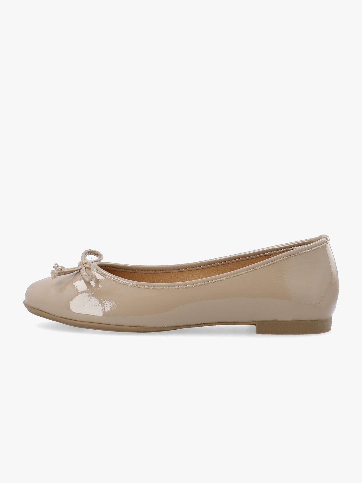 Bianco Celine Ballerina Faux Leather Nougat