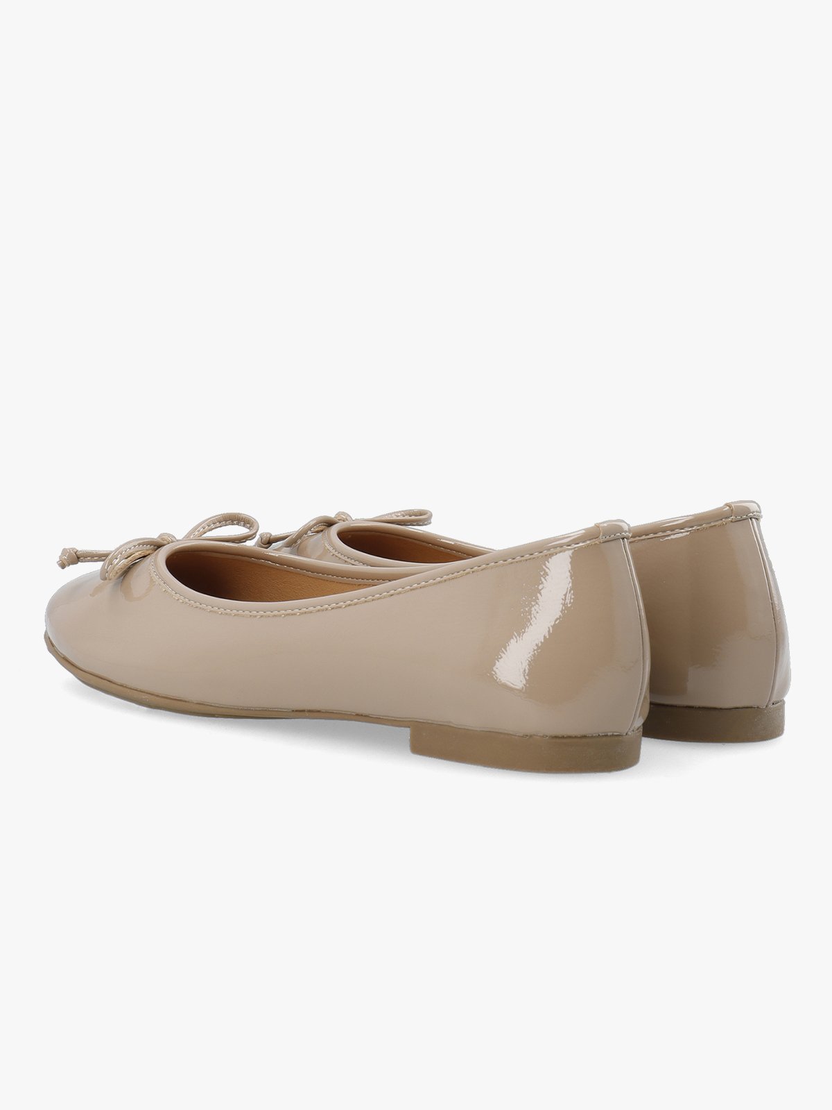 Bianco Celine Ballerina Faux Leather Nougat