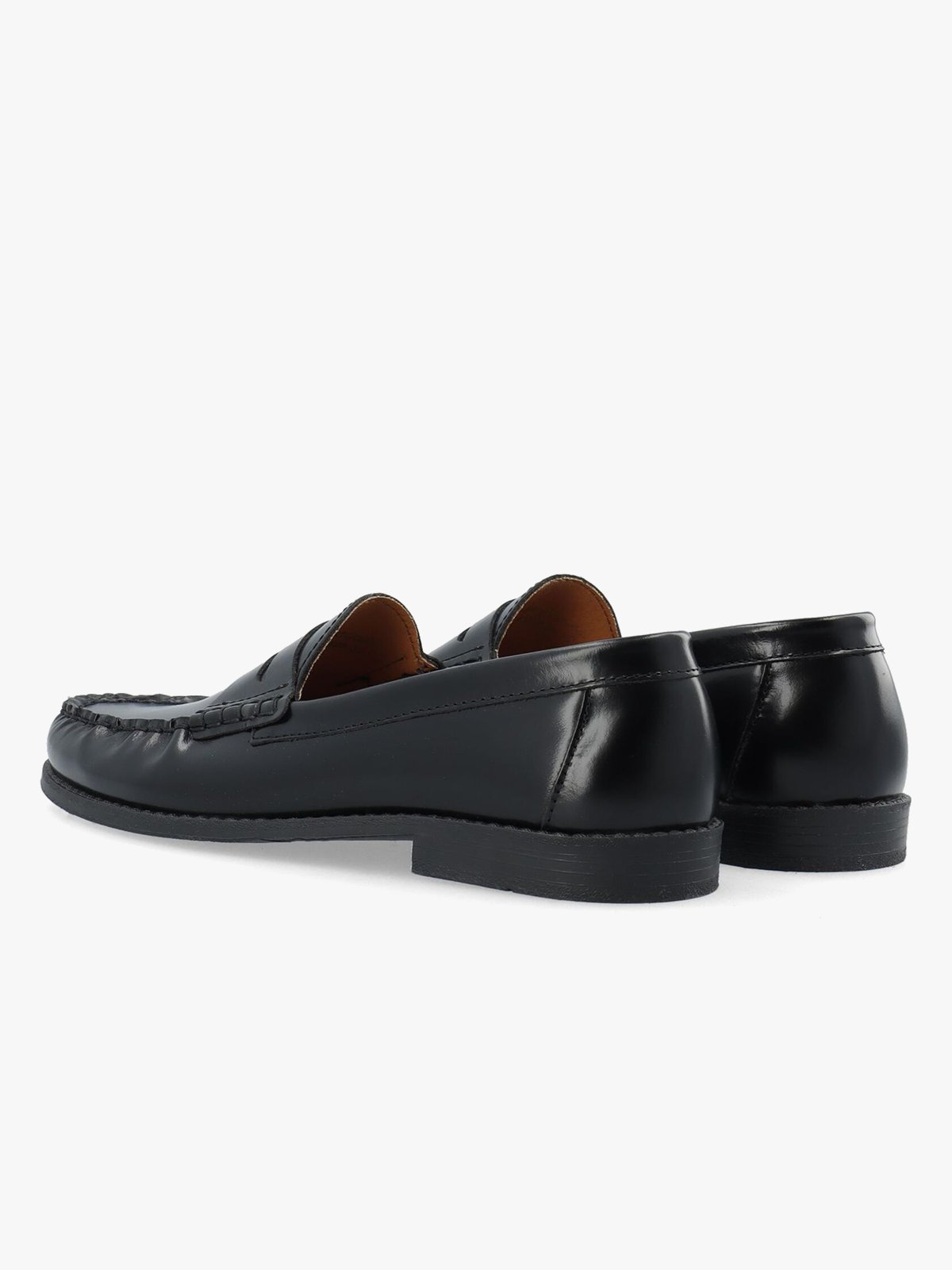 Bianco Pop Penny Loafer Polido Leather Black