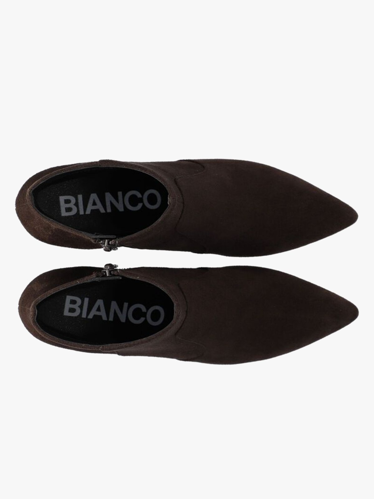 Bianco Devived Ankle Boot Smooth Faux Leather Dark Brown