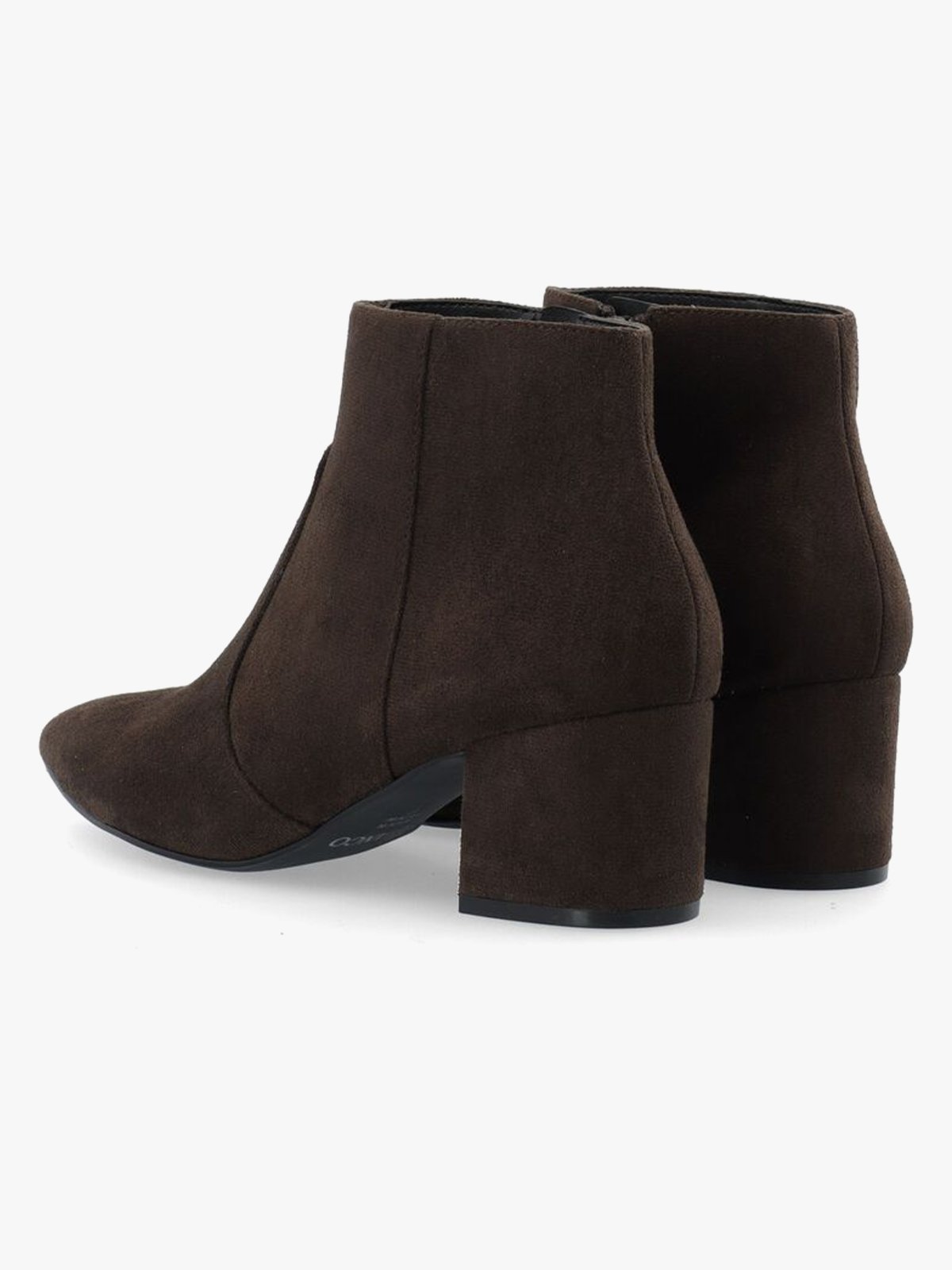 Bianco Devived Ankle Boot Smooth Faux Leather Dark Brown