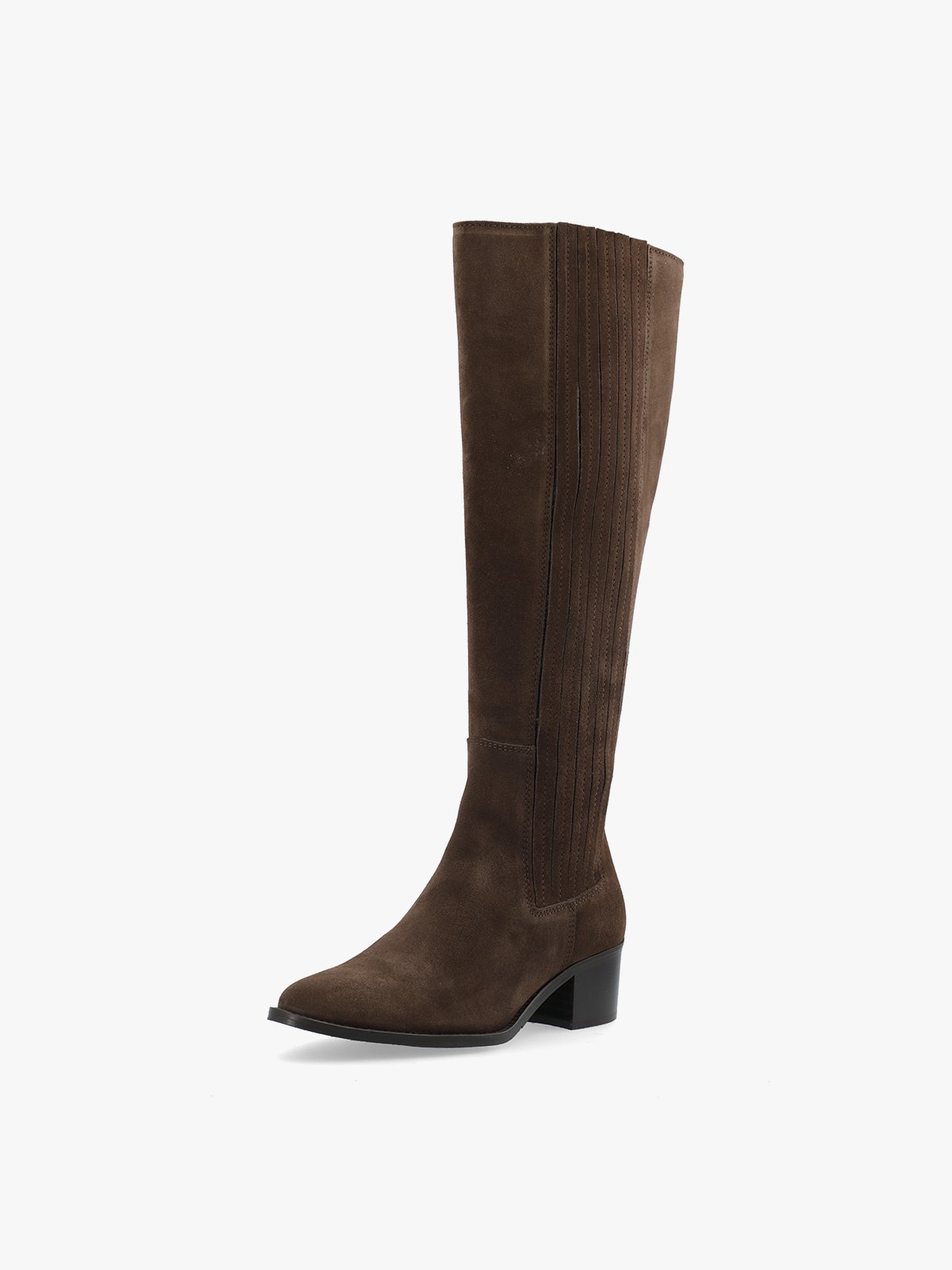 Bianco Carol Chelsea Knee High Boot Oily Suede Brown