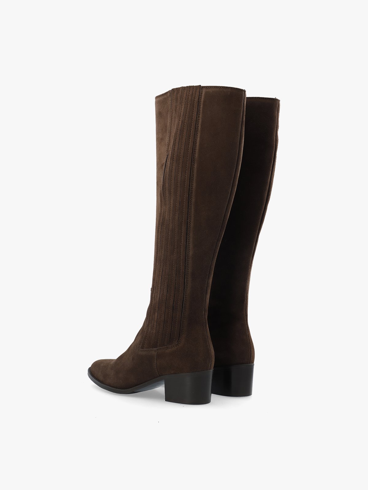 Bianco Carol Chelsea Knee High Boot Oily Suede Brown