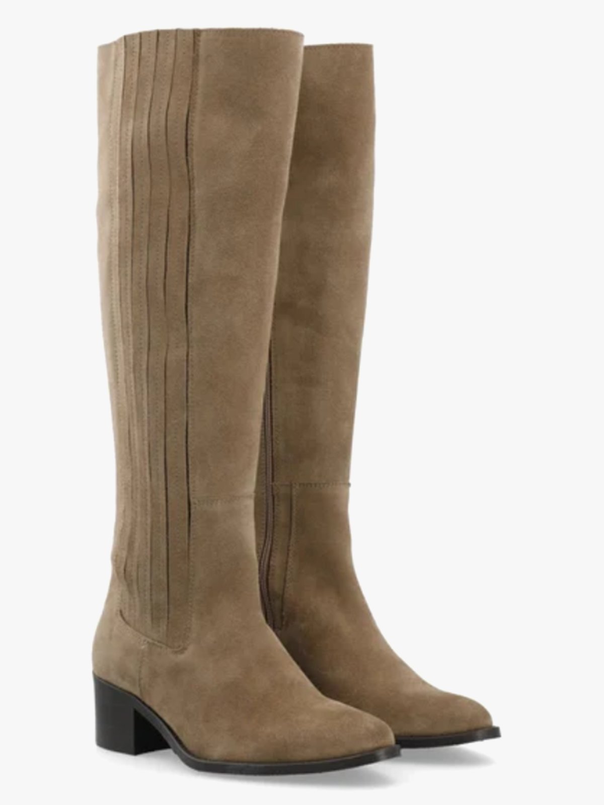 Bianco Carol Chelsea Knee High Boot Oily Suede Sand