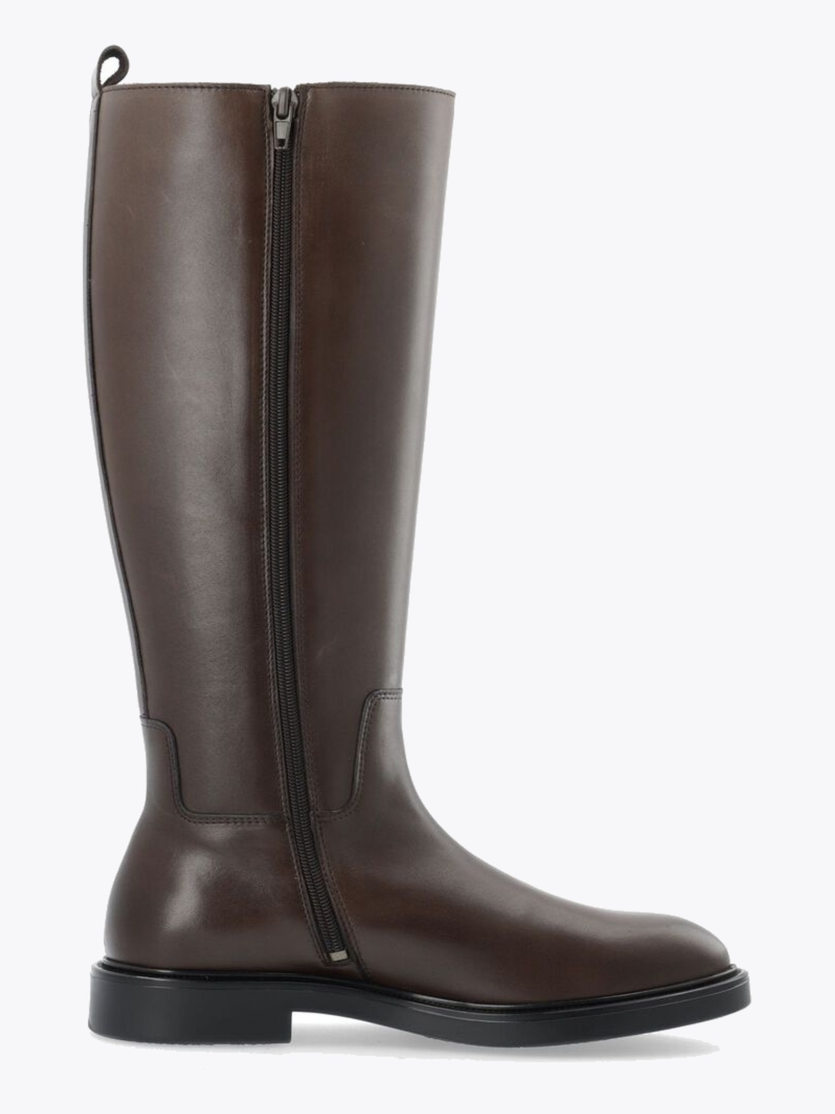 Bianco Adda Knee High Boot Smooth Leather Brown