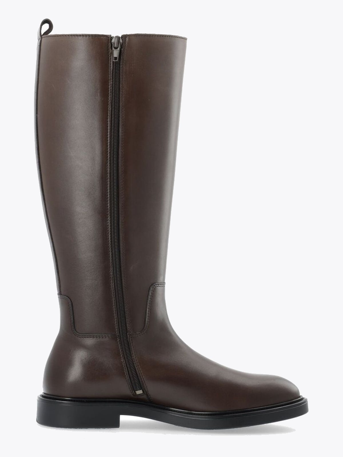 Bianco Adda Knee High Boot Smooth Leather Brown