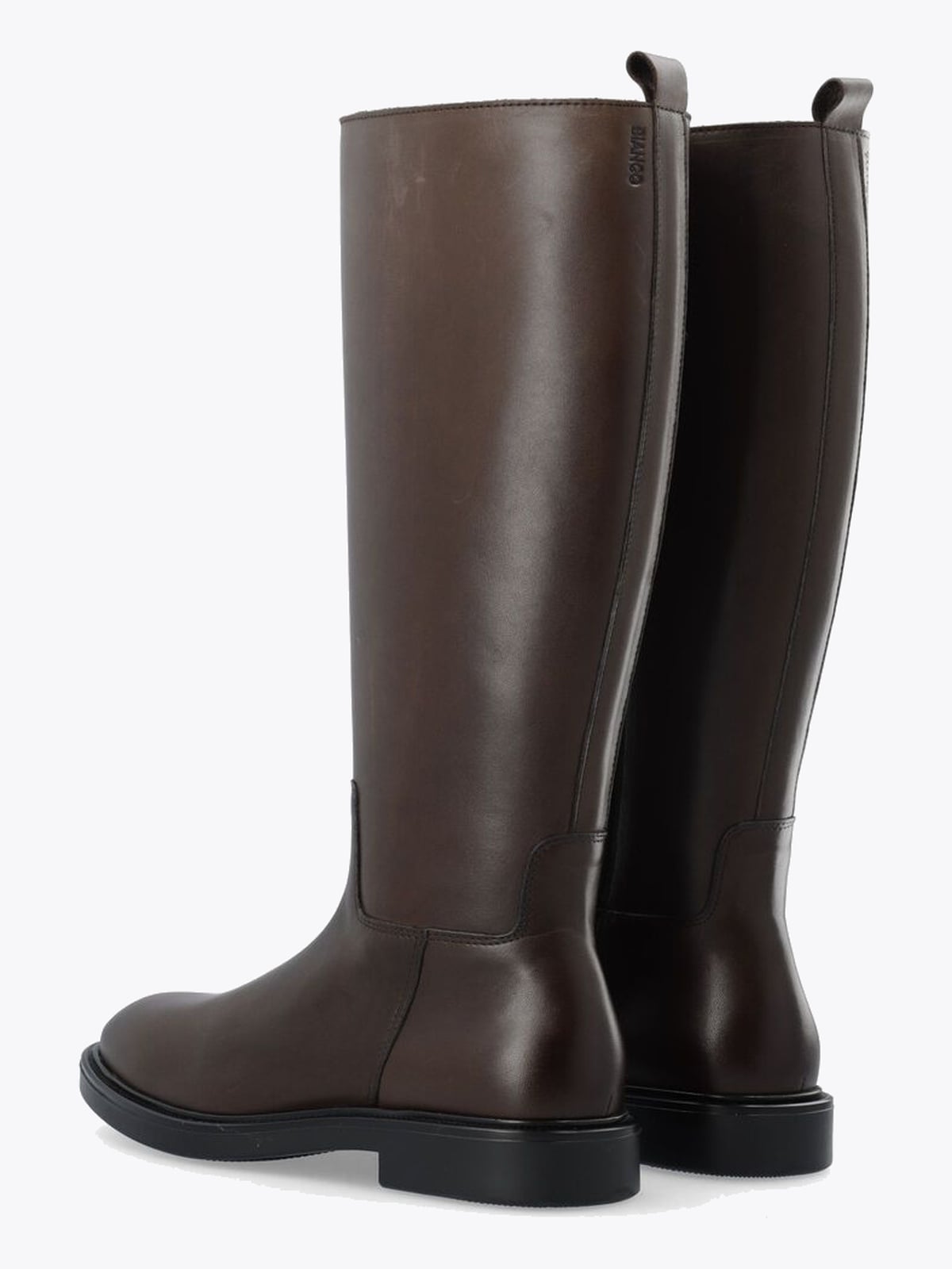 Bianco Adda Knee High Boot Smooth Leather Brown