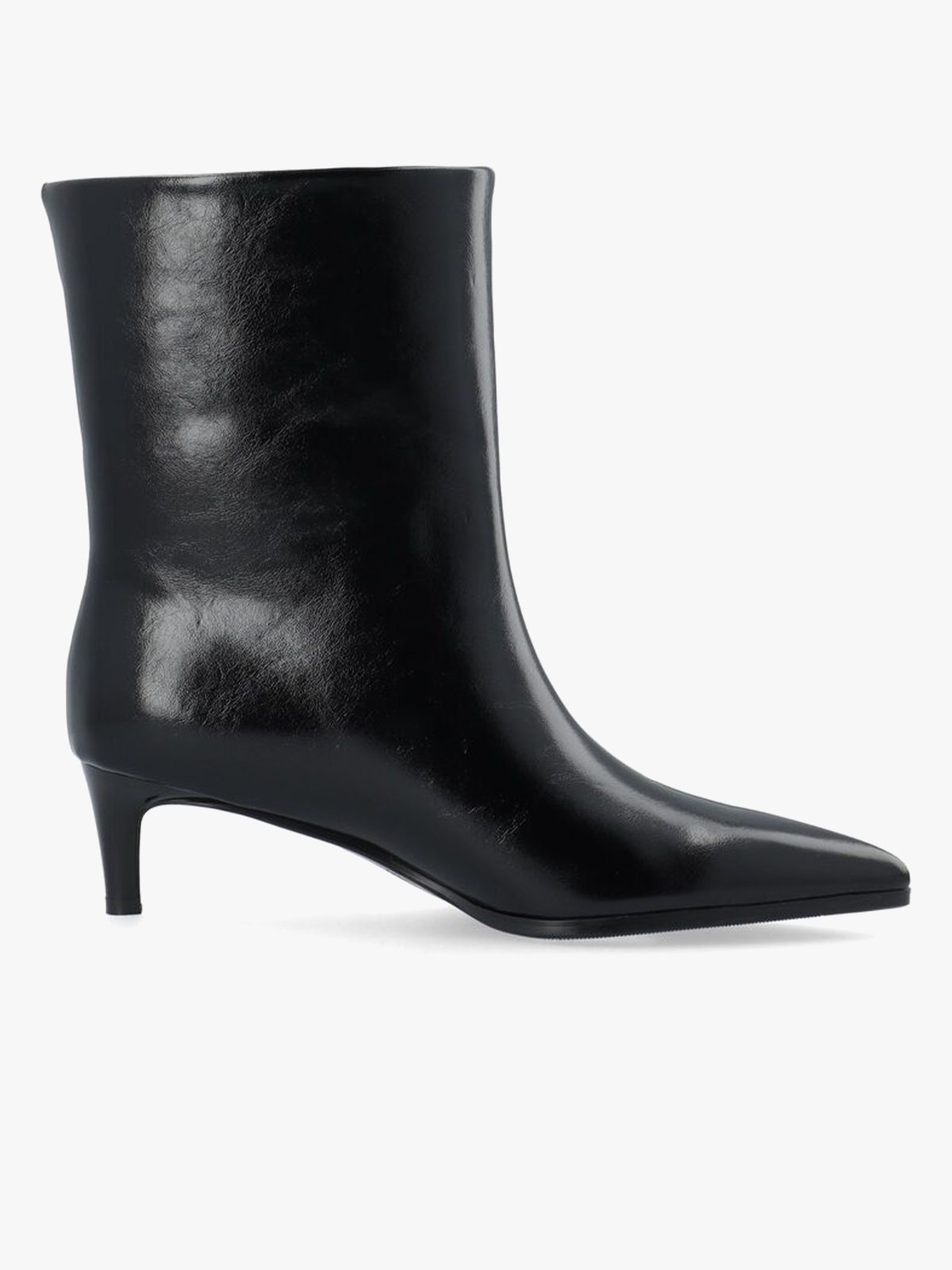 Bianco Abbie Mid Pull On Boot Faux Leather Black