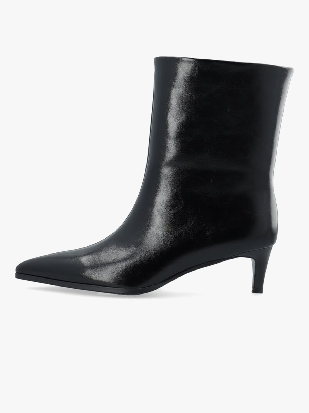 Bianco Abbie Mid Pull On Boot Faux Leather Black