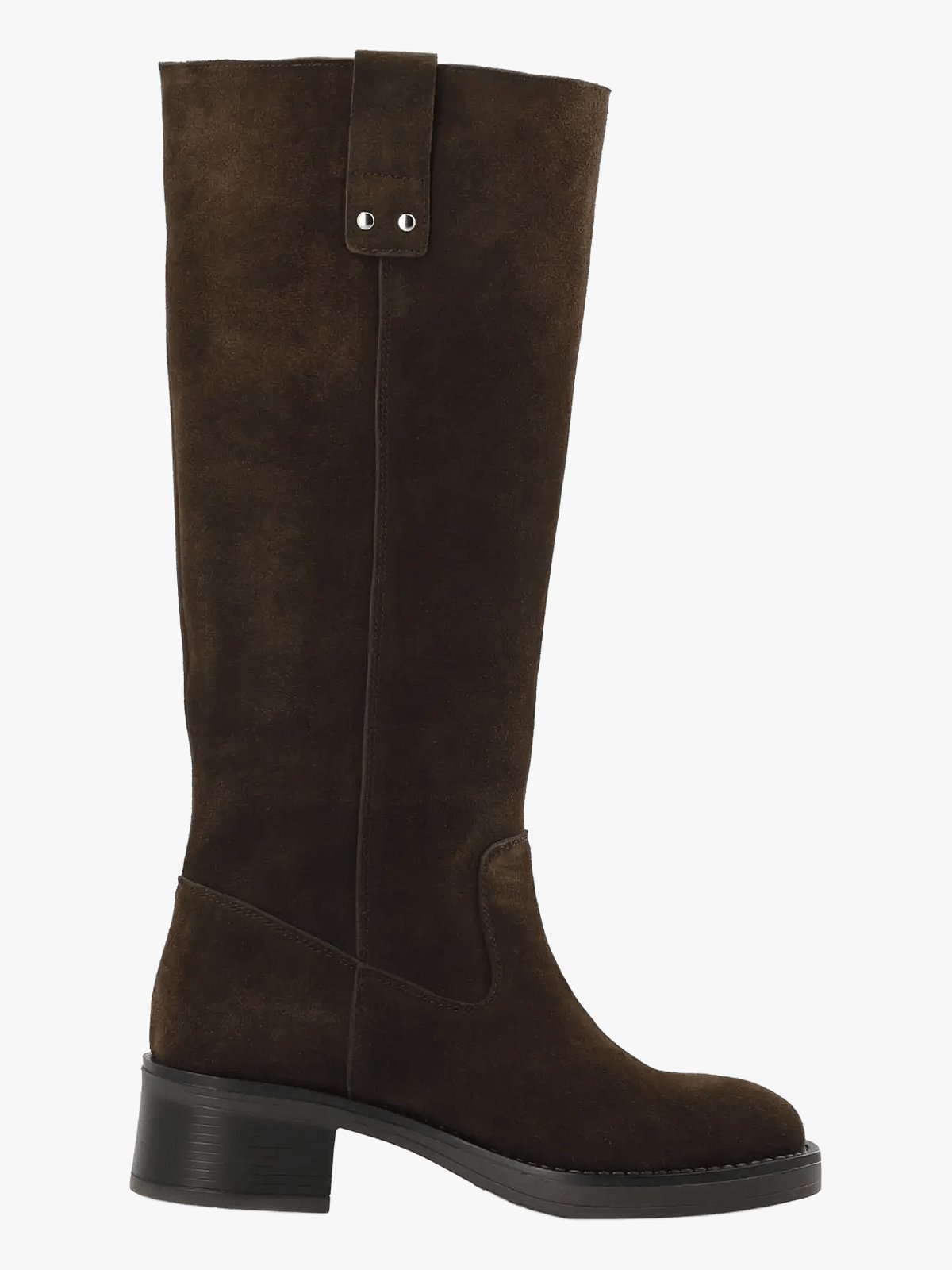 Bianco Mary Knee High Pull On Boot Suede Brown