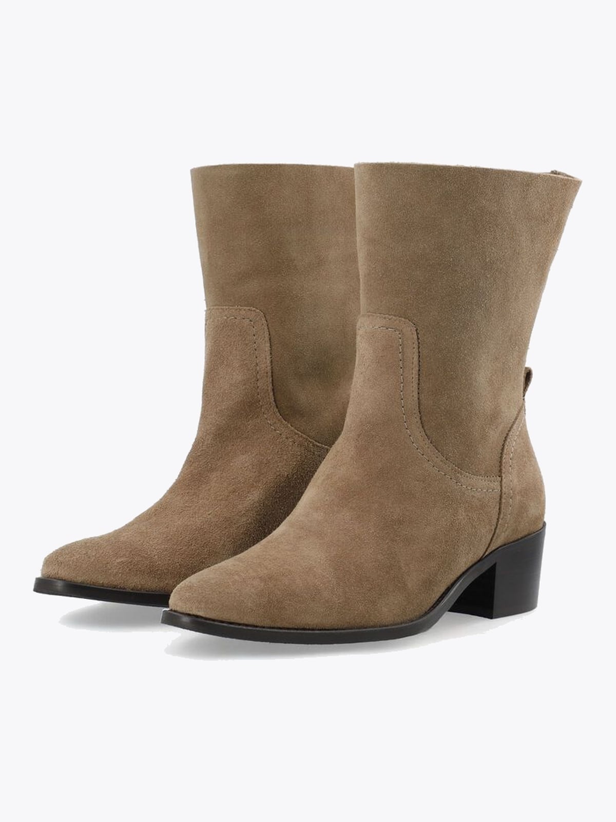 Bianco Carol Mid Pull On Boot Oily Suede Sand