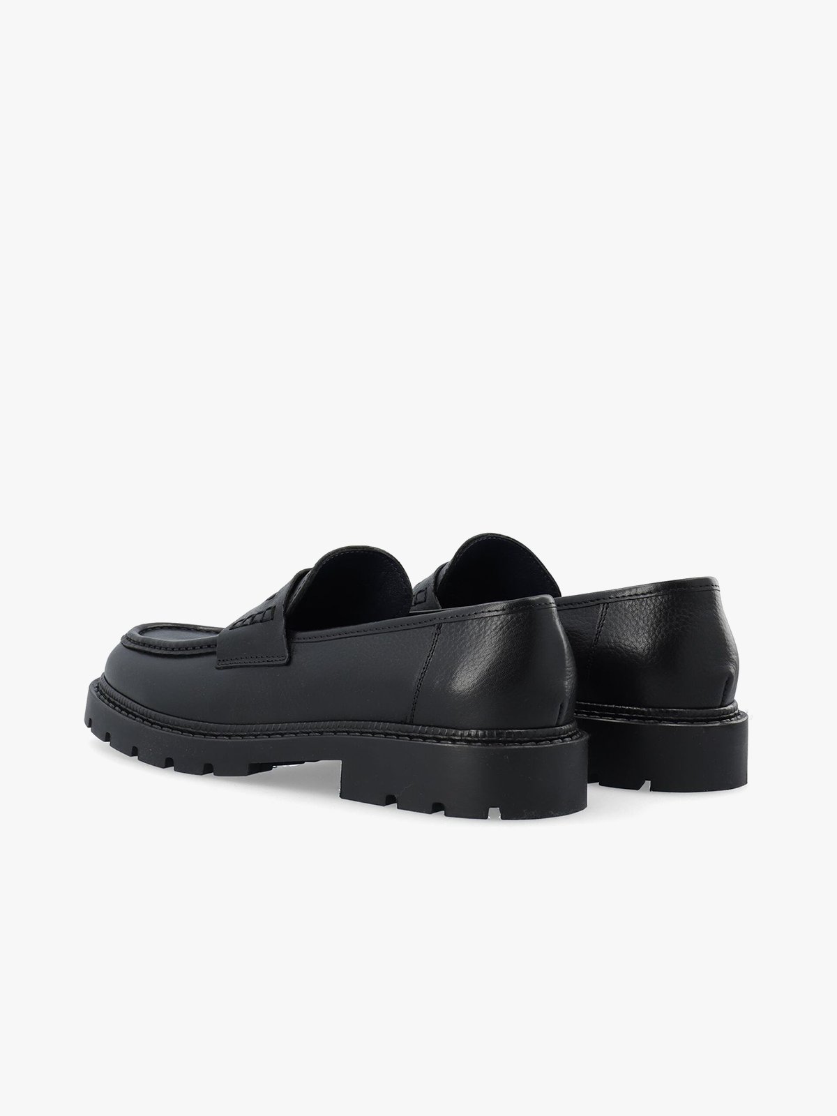 Bianco Jeff Penny Loafer Texas Tumbled Black
