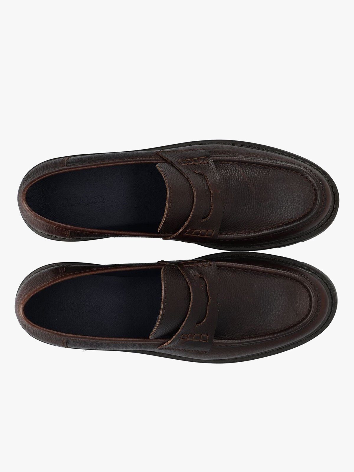 Bianco Jeff Penny Loafer Texas Tumbled Brown