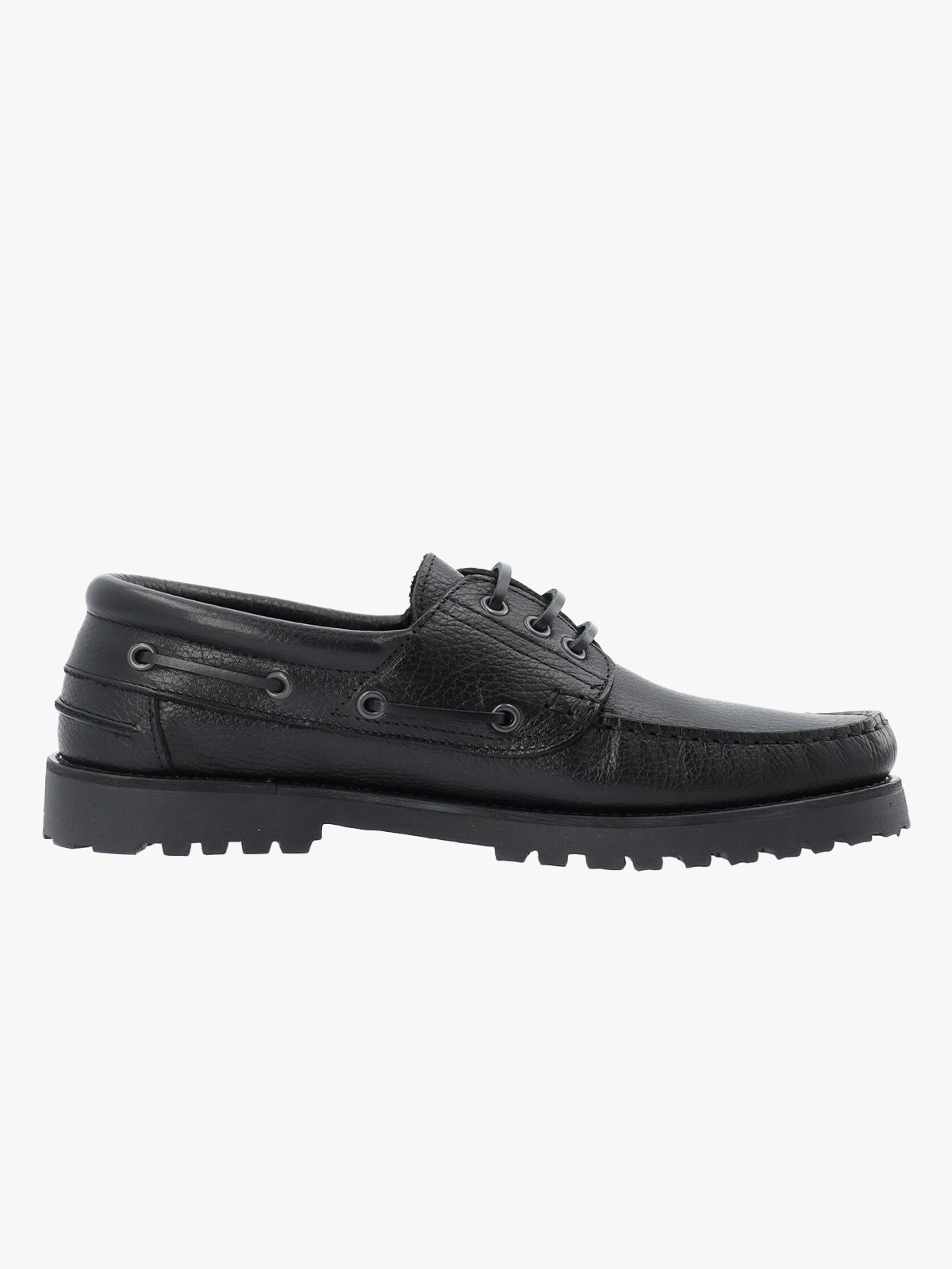 Bianco Greg Boat Texas Tumbled Leather Black