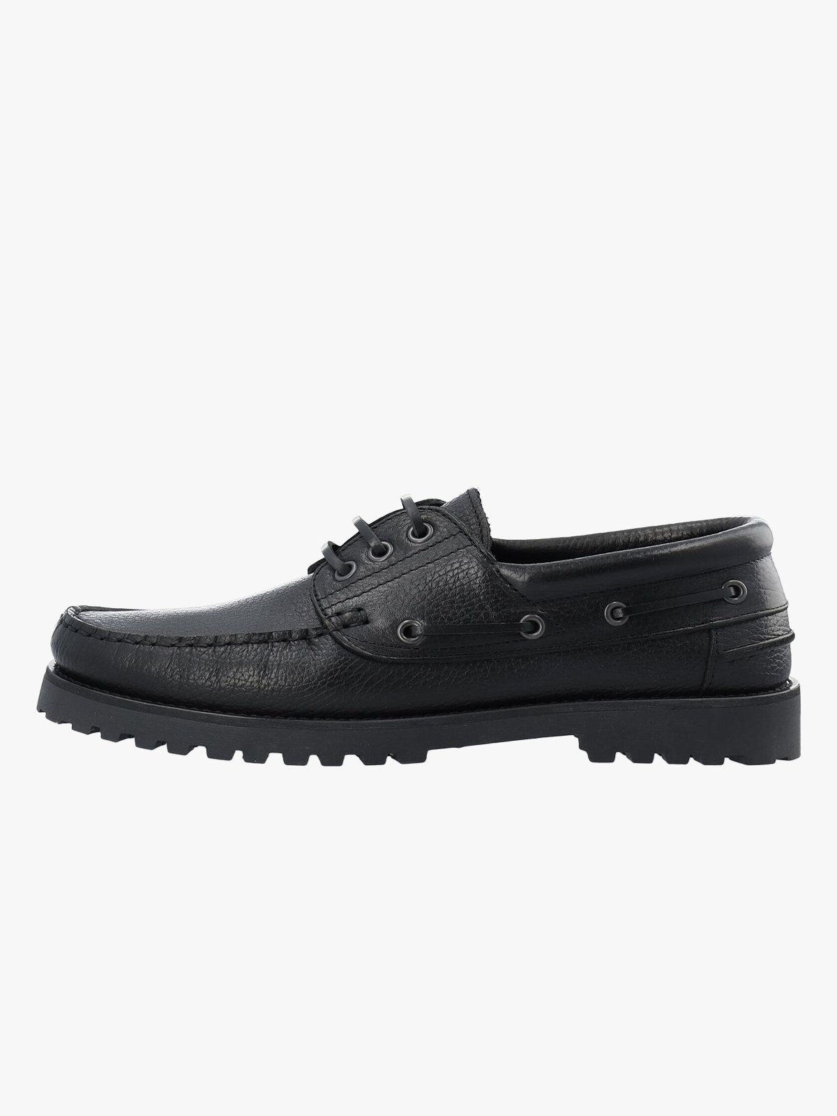 Bianco Greg Boat Texas Tumbled Leather Black